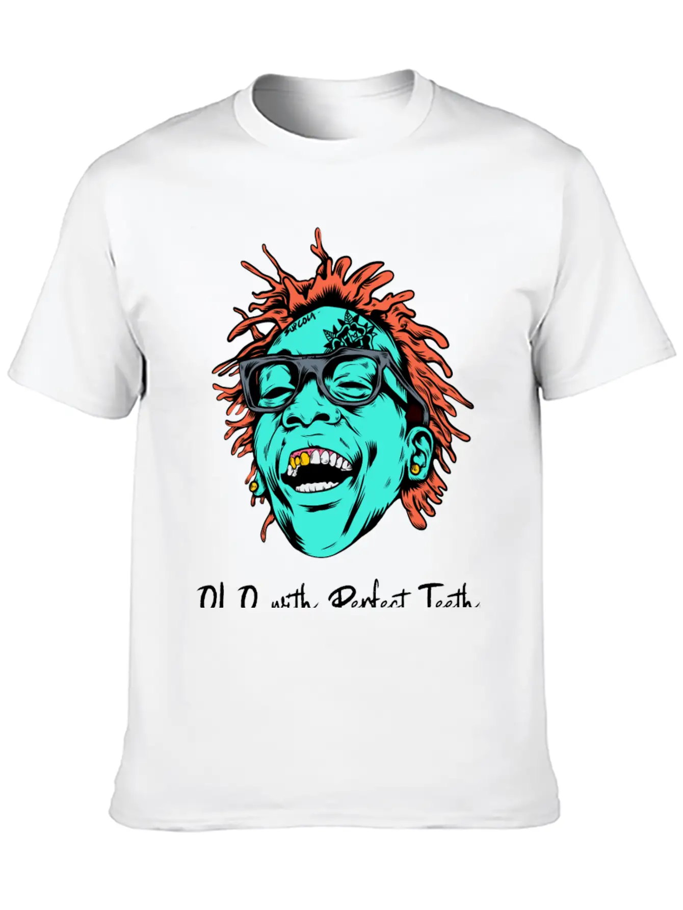 Cool Laugh Out Loud Dude With Perfect Teeth Illust Stylish Everyday T-Shirt – Unisex Basic Cotton Tee