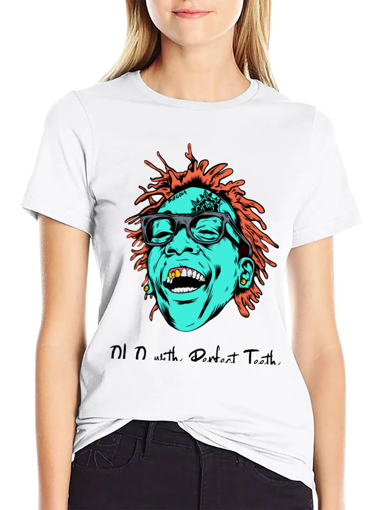 Cool Laugh Out Loud Dude With Perfect Teeth Illust Stylish Everyday T-Shirt – Unisex Basic Cotton Tee