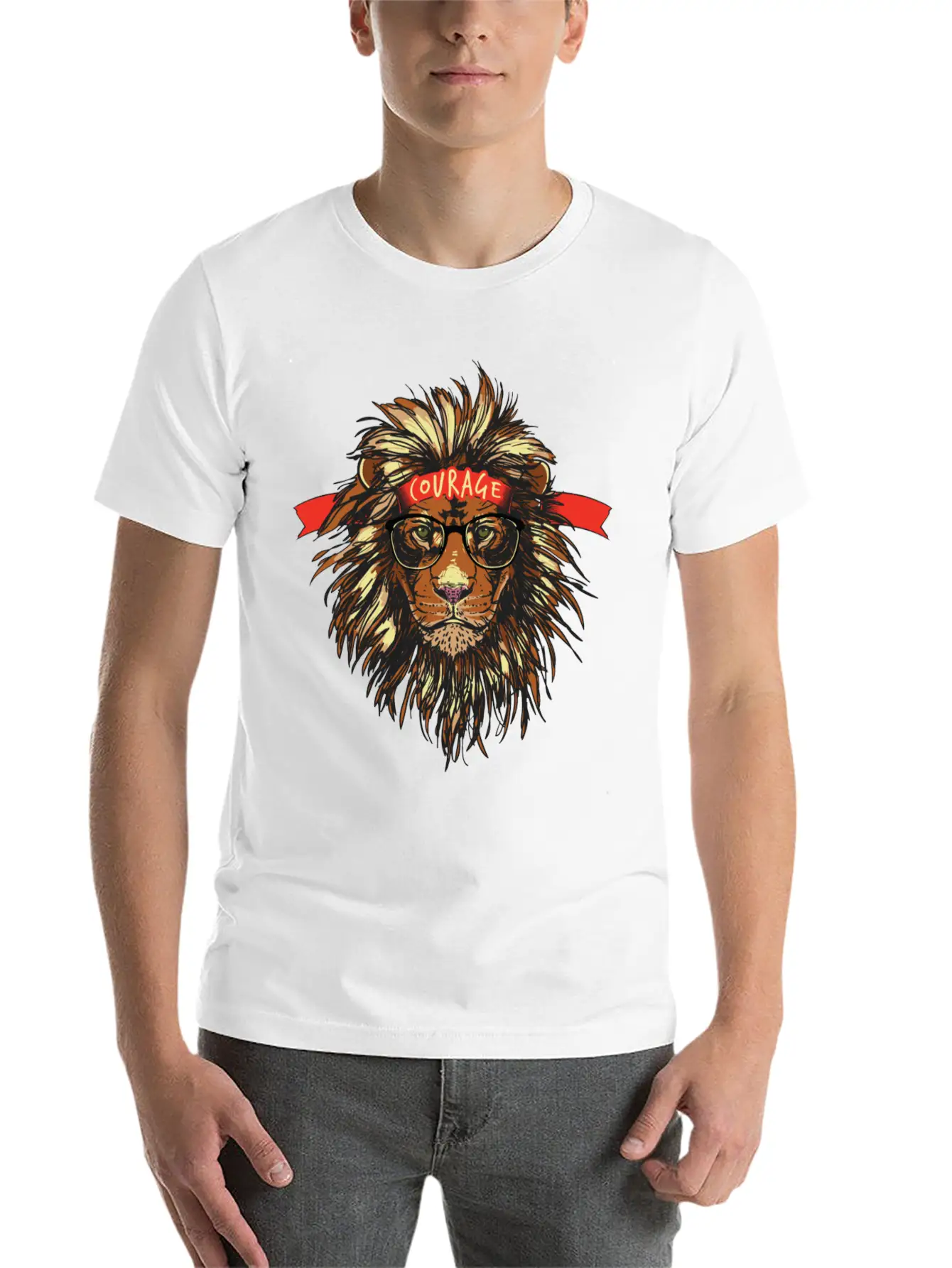 Cool Lion Breathable Soft Cotton T-Shirt – Timeless Casual Look