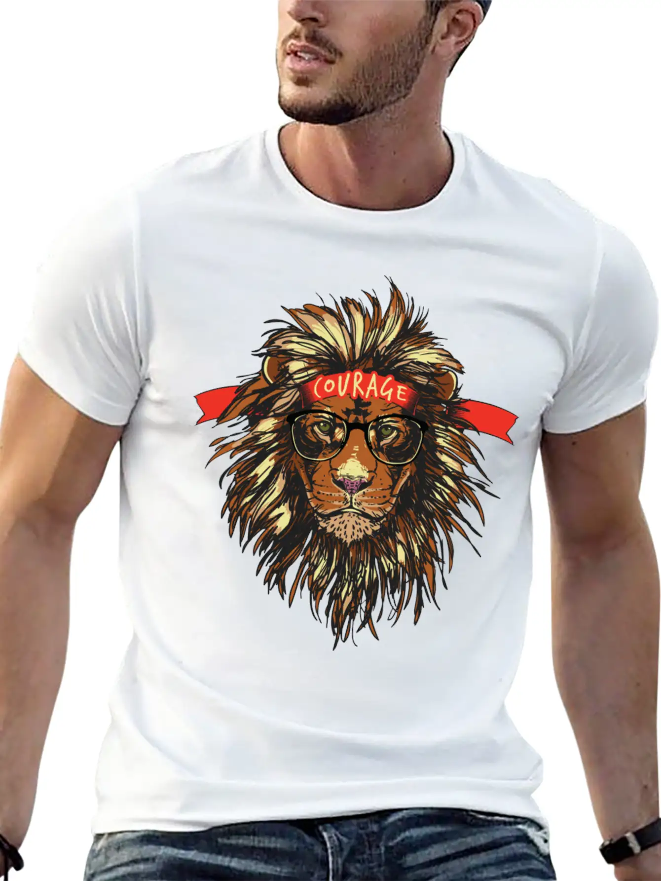 Cool Lion Breathable Soft Cotton T-Shirt – Timeless Casual Look