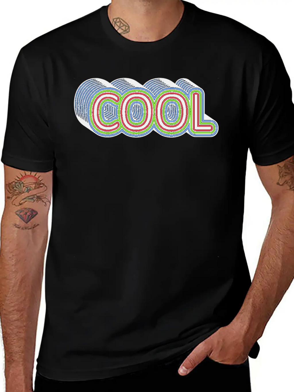 COOL Multistrokes 3D Stylish Everyday T-Shirt – Unisex Basic Cotton Tee