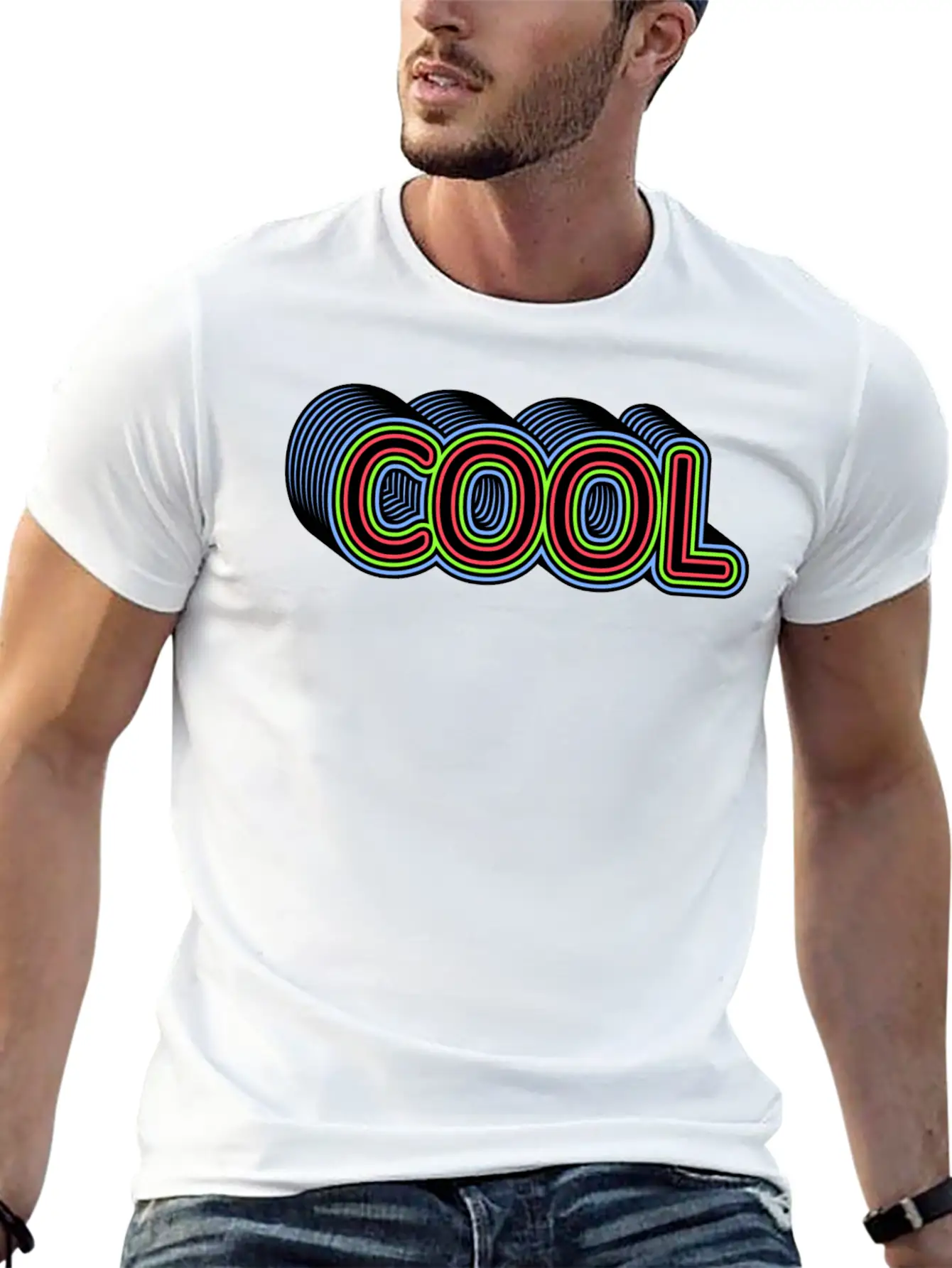 COOL Multistrokes 3D Stylish Everyday T-Shirt – Unisex Basic Cotton Tee