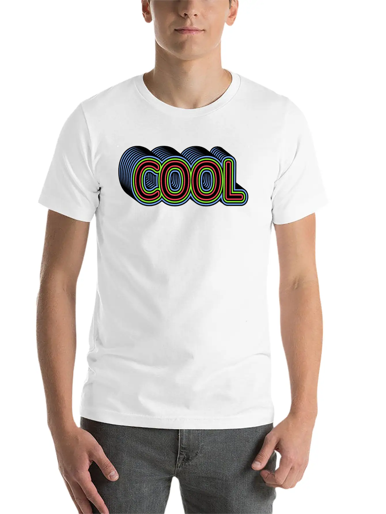 COOL Multistrokes 3D Stylish Everyday T-Shirt – Unisex Basic Cotton Tee
