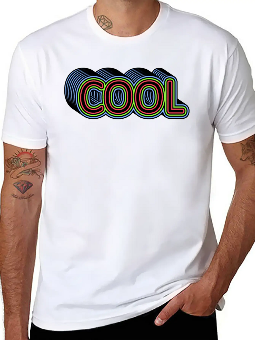 COOL Multistrokes 3D Stylish Everyday T-Shirt – Unisex Basic Cotton Tee
