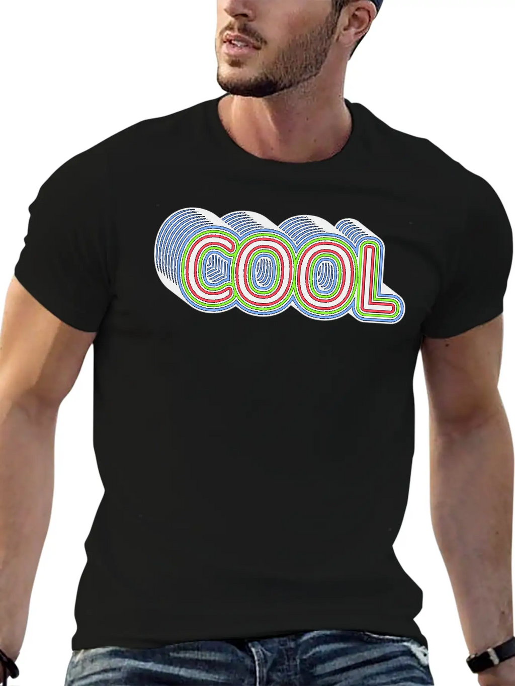 COOL Multistrokes 3D Stylish Everyday T-Shirt – Unisex Basic Cotton Tee