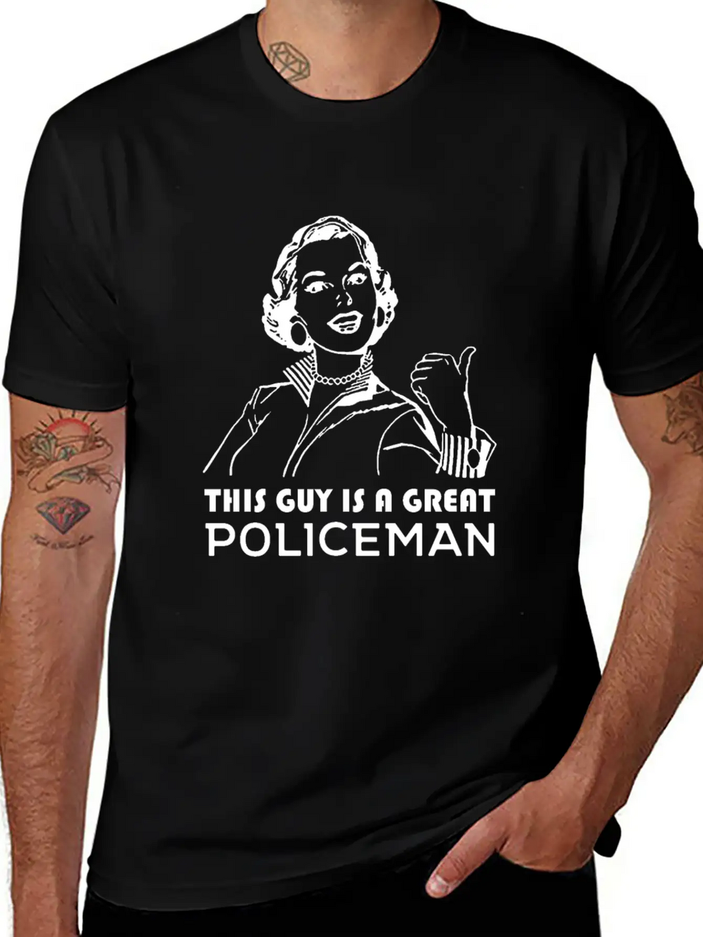 Cool THIS GUY IS A GREAT POLICEMAN For Policeman Unisex Short Sleeve Soft Cotton T-Shirt – Casual Everyday Wear