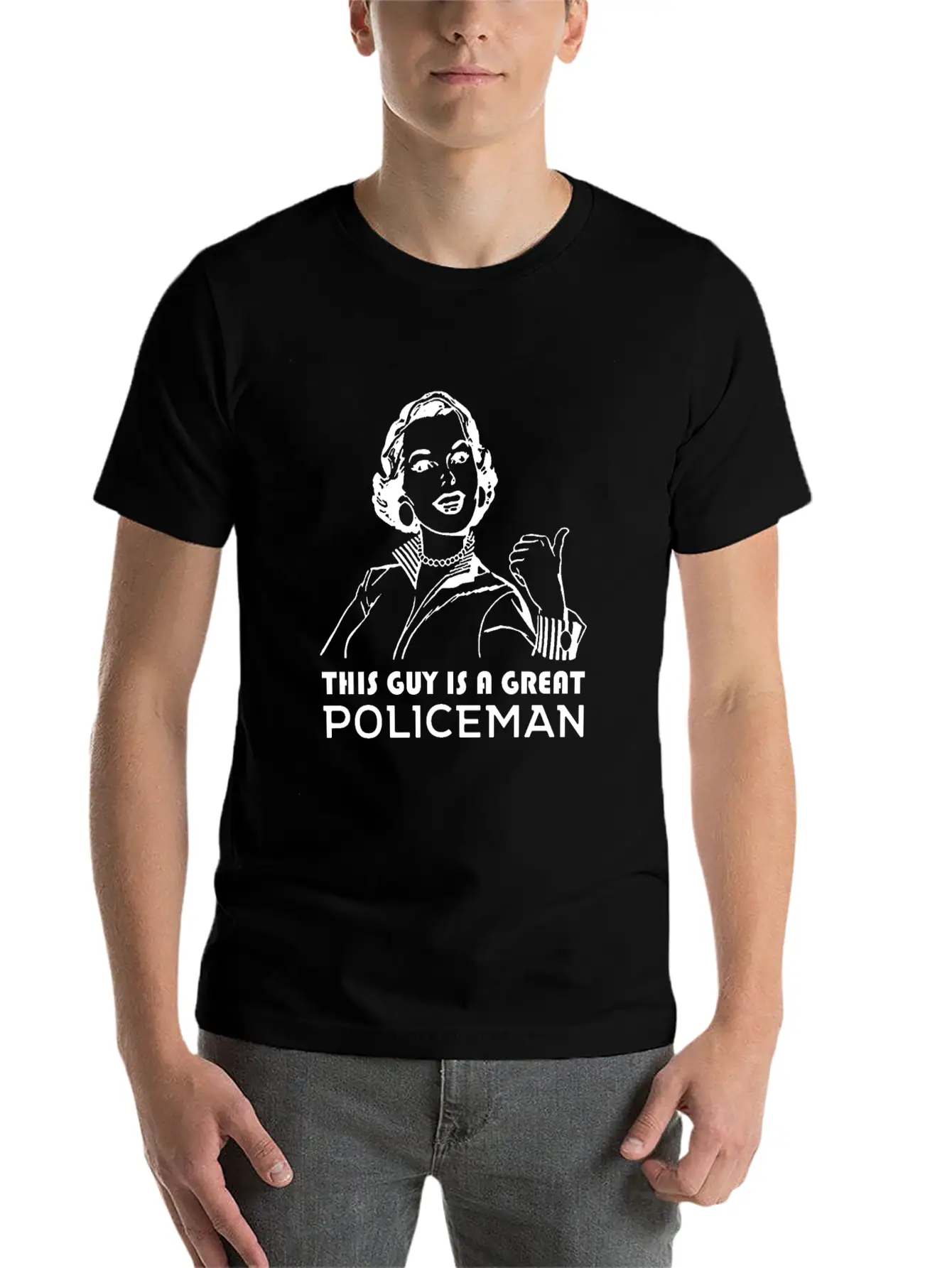 Cool THIS GUY IS A GREAT POLICEMAN For Policeman Unisex Short Sleeve Soft Cotton T-Shirt – Casual Everyday Wear