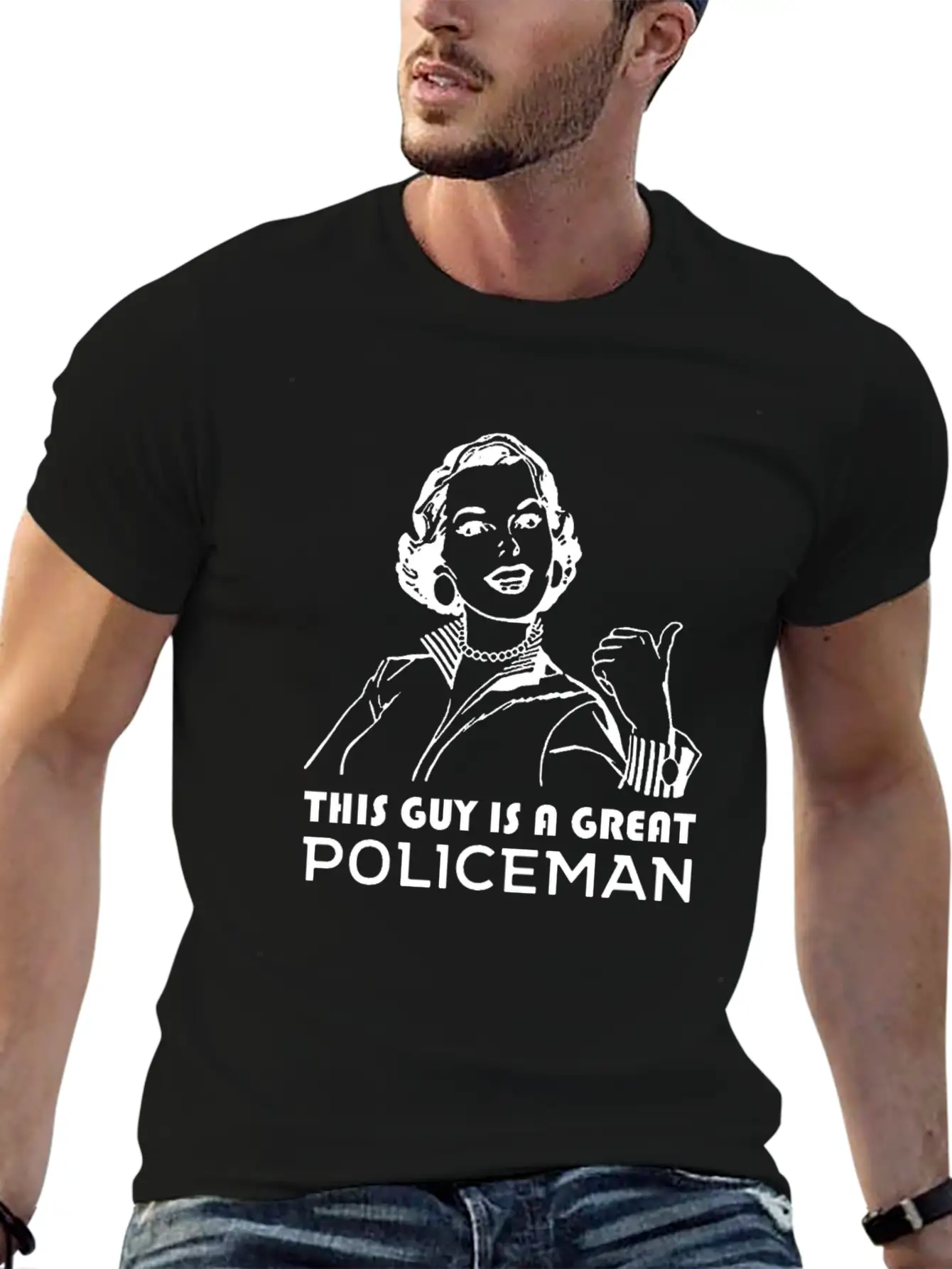 Cool THIS GUY IS A GREAT POLICEMAN For Policeman Unisex Short Sleeve Soft Cotton T-Shirt – Casual Everyday Wear