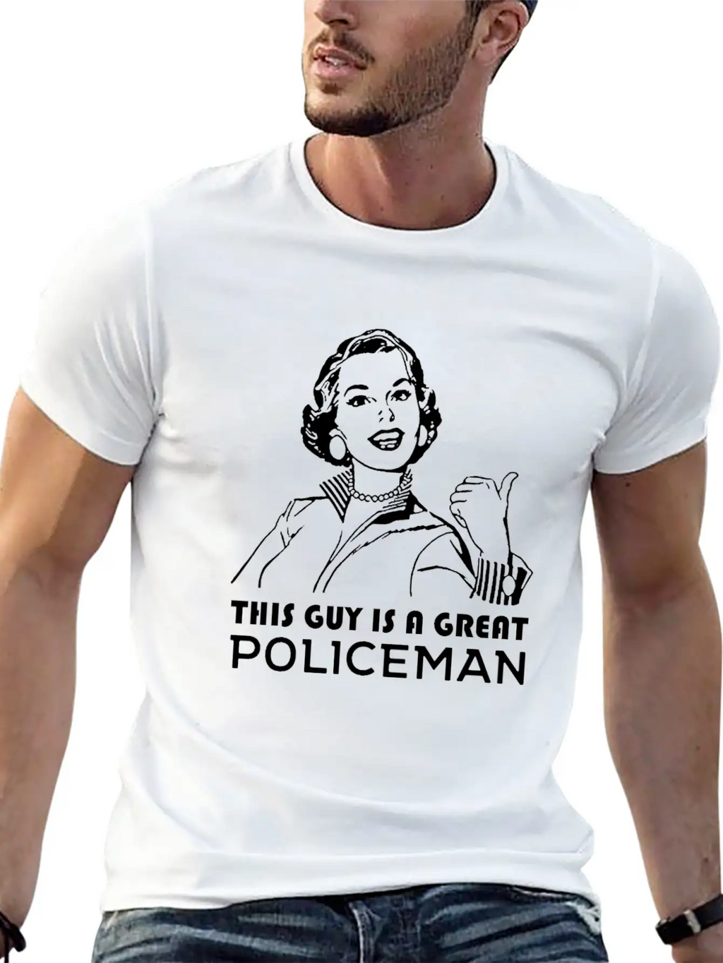 Cool THIS GUY IS A GREAT POLICEMAN For Policeman Unisex Short Sleeve Soft Cotton T-Shirt – Casual Everyday Wear