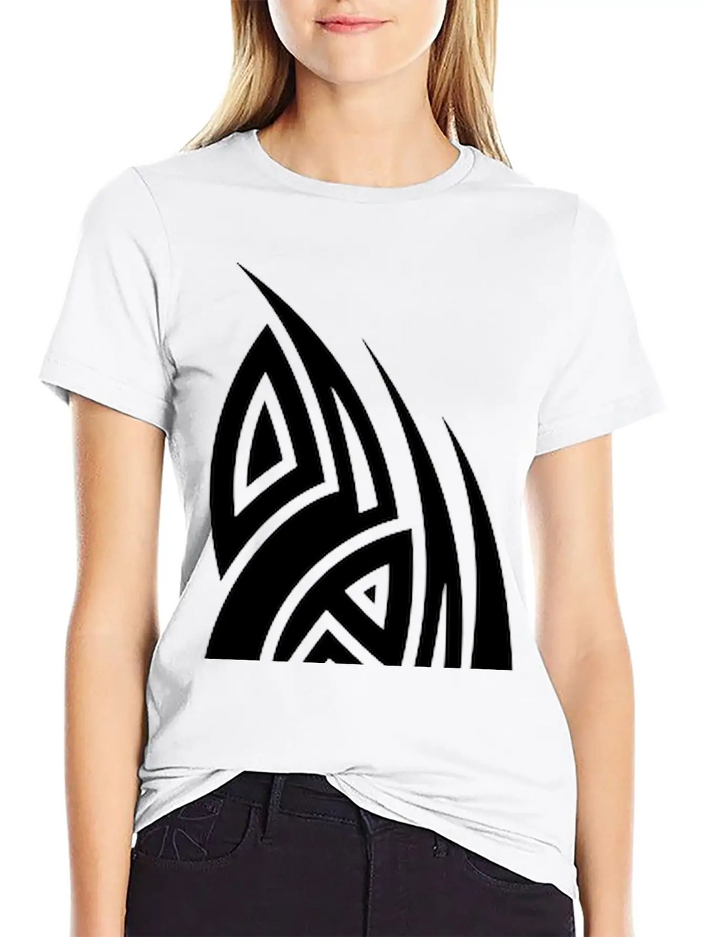 Cool Tribal Tattoo Design Casual Graphic T-Shirt – Simple And Comfortable Daily Wear