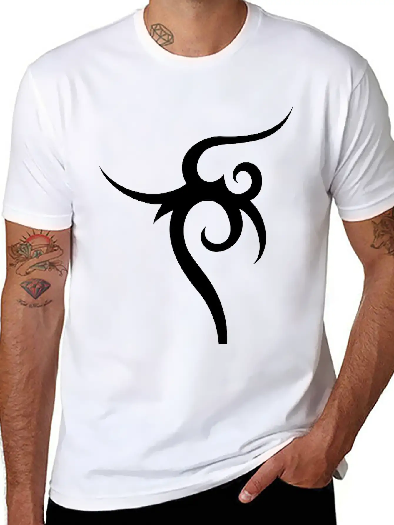 Cool Tribal Tattoo Design Unisex Casual T-Shirt – Clean Design For Daily Comfort
