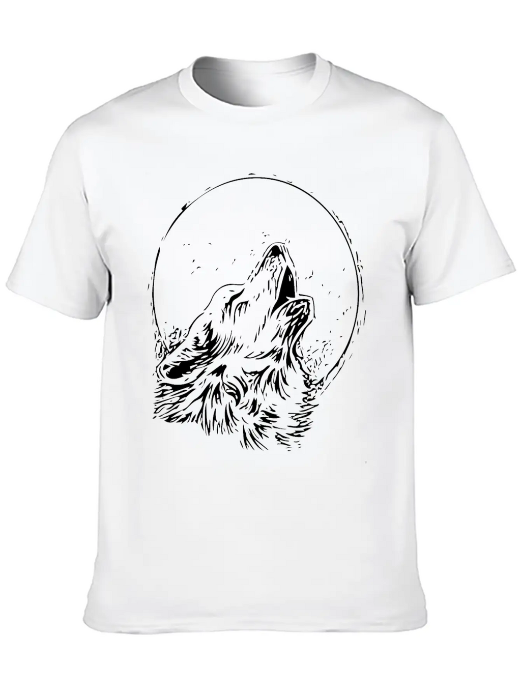 Cool Wolf Vector Image Design 005 Stylish Everyday T-Shirt – Unisex Basic Cotton Tee