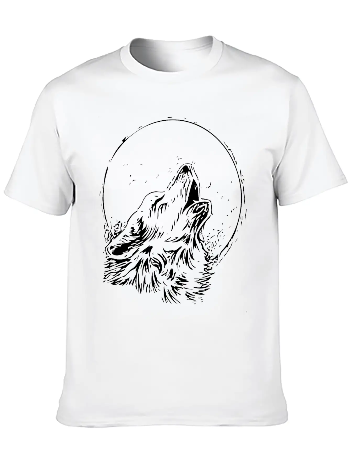 Cool Wolf Vector Image Design 005 Stylish Everyday T-Shirt – Unisex Basic Cotton Tee