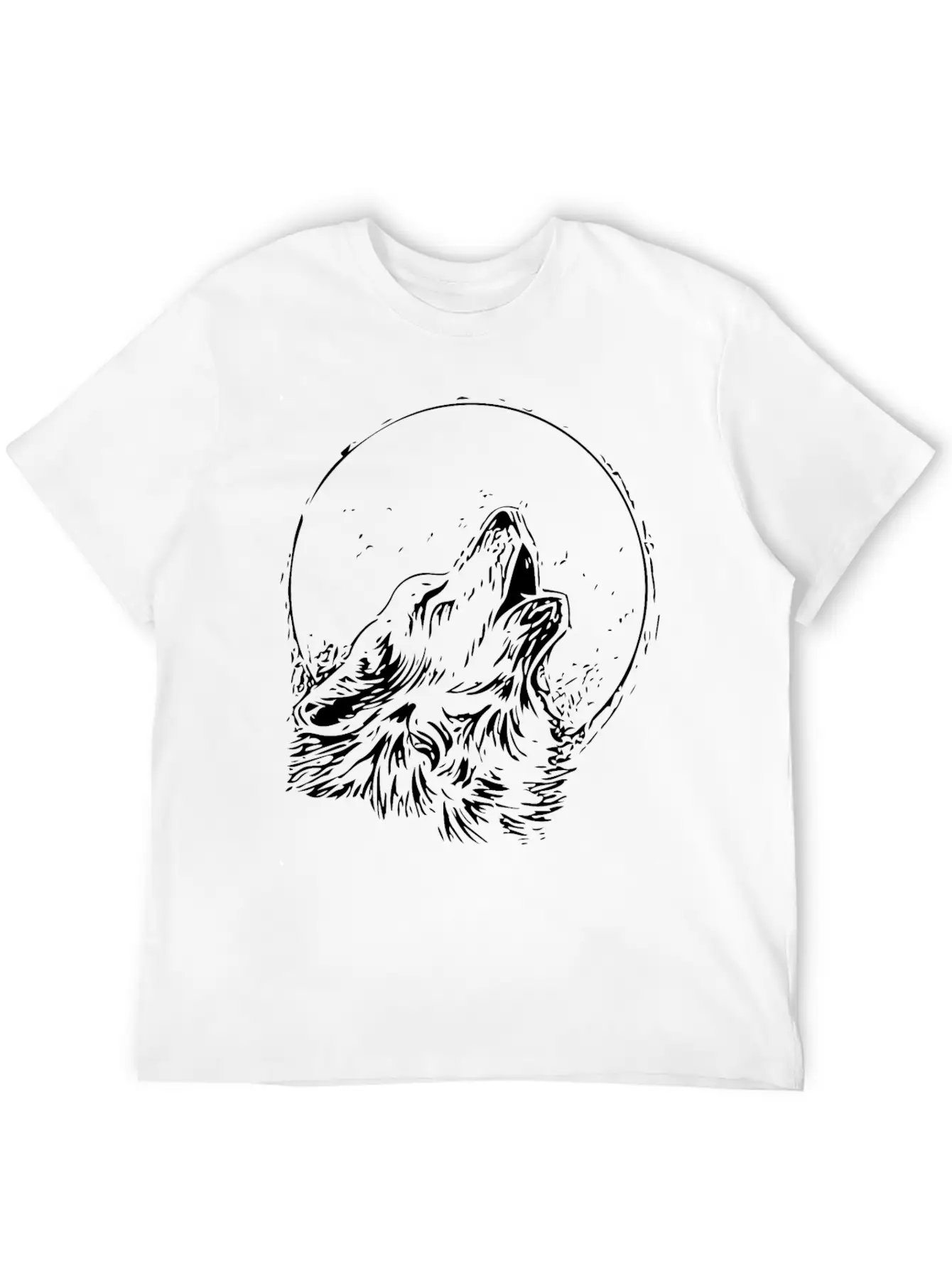 Cool Wolf Vector Image Design 005 Stylish Everyday T-Shirt – Unisex Basic Cotton Tee