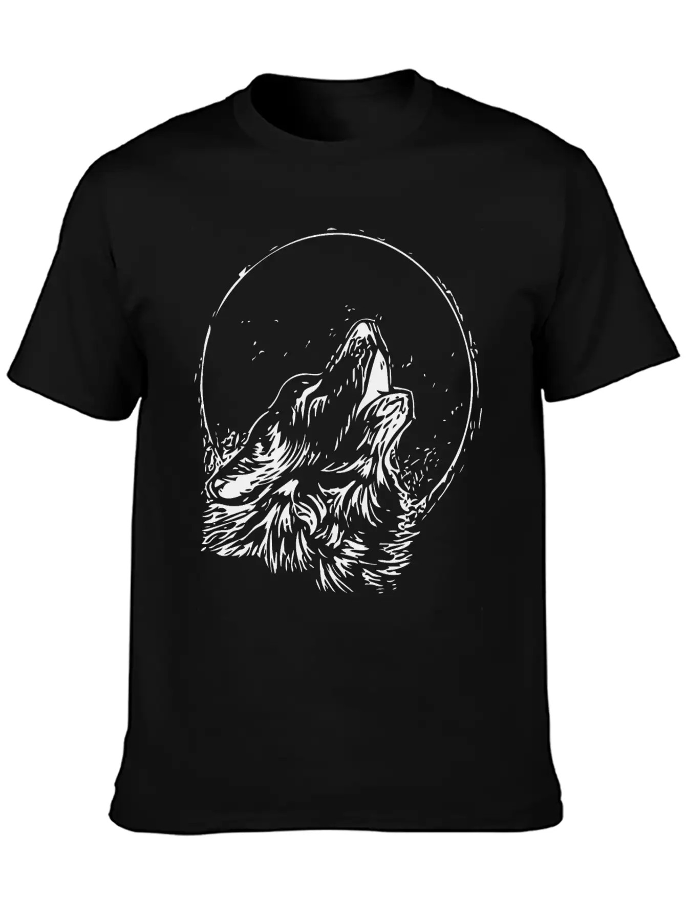 Cool Wolf Vector Image Design 005 Stylish Everyday T-Shirt – Unisex Basic Cotton Tee