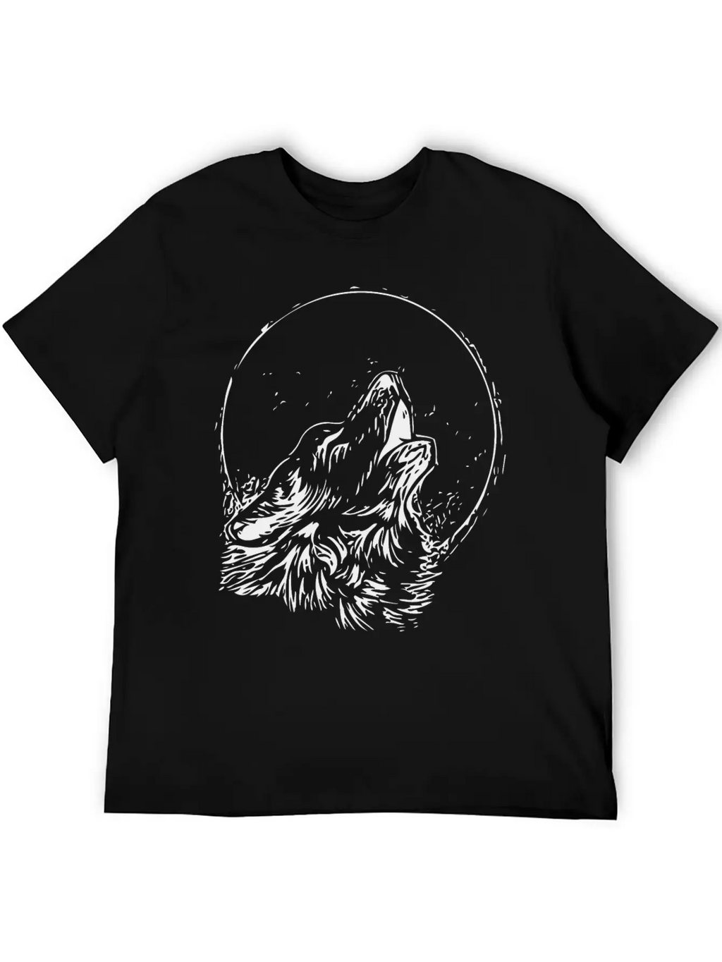 Cool Wolf Vector Image Design 005 Stylish Everyday T-Shirt – Unisex Basic Cotton Tee
