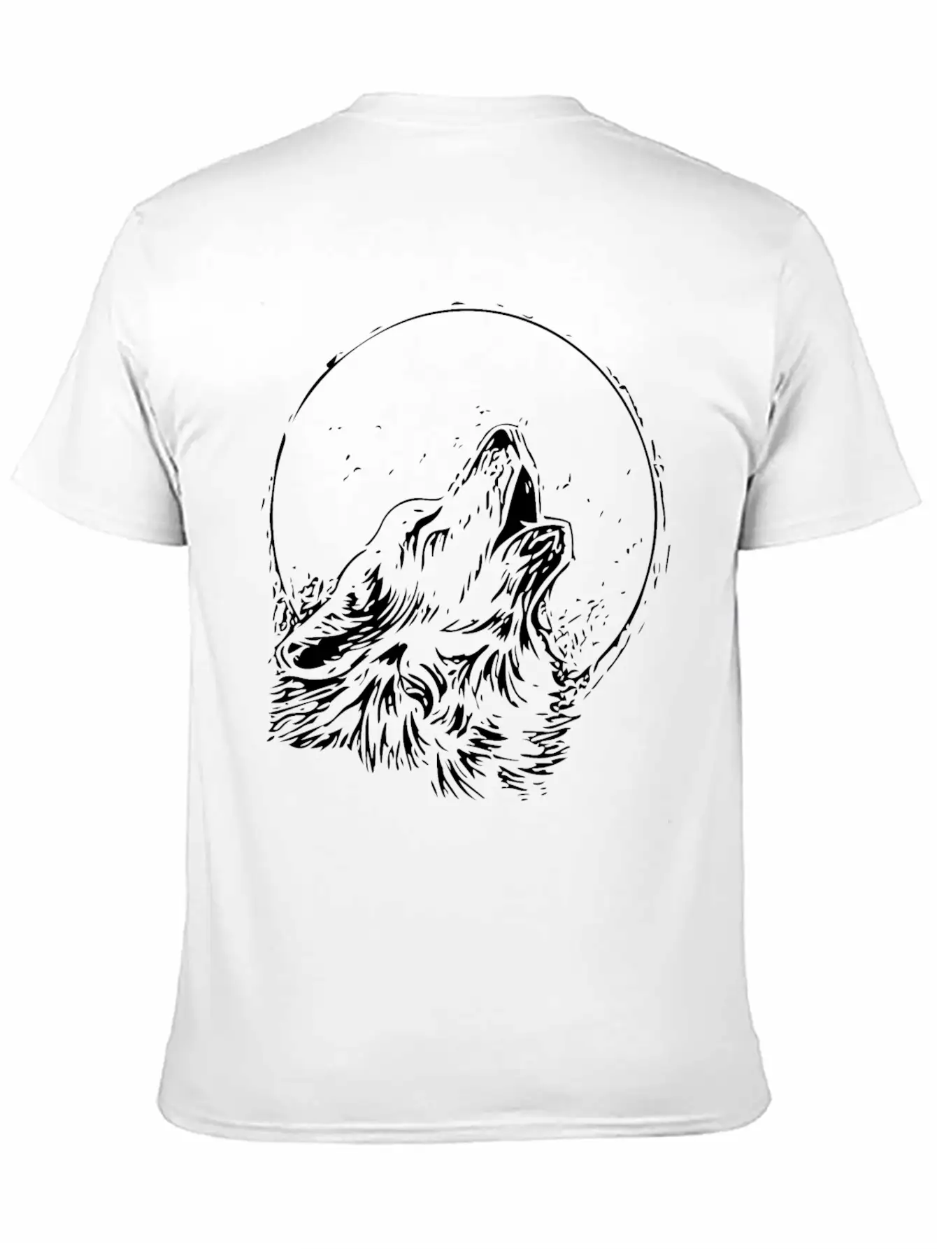 Cool Wolf Vector Image Design 005 Stylish Everyday T-Shirt – Unisex Basic Cotton Tee