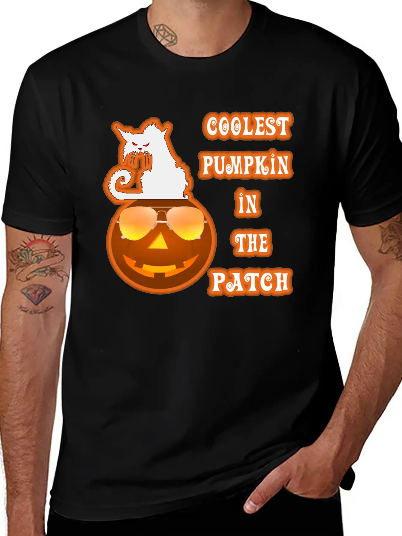 Coolest Pumpkin In The Patch Halloween Unisex Short Sleeve Soft Cotton T-Shirt – Casual Everyday Wear