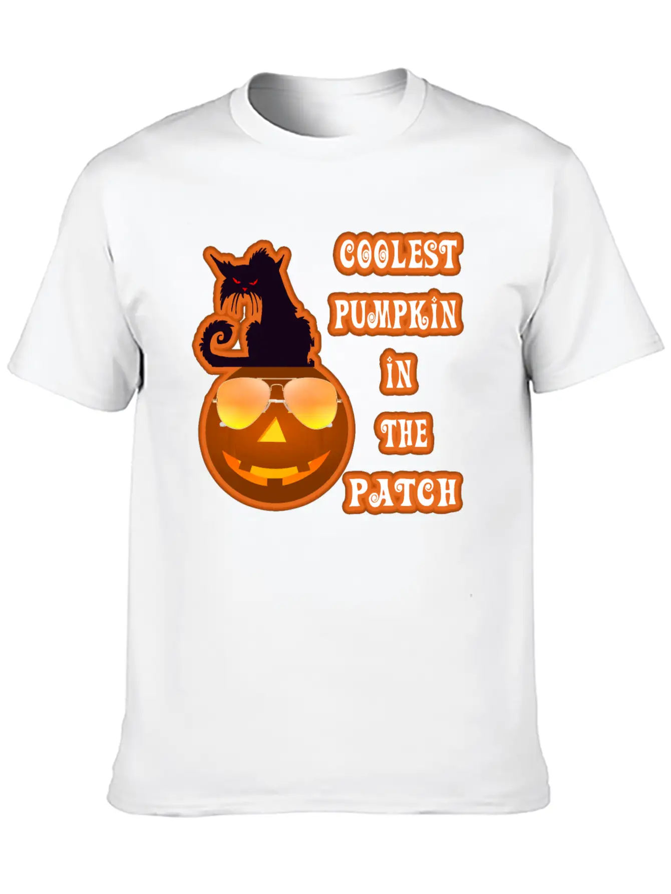 Coolest Pumpkin In The Patch Halloween Unisex Short Sleeve Soft Cotton T-Shirt – Casual Everyday Wear