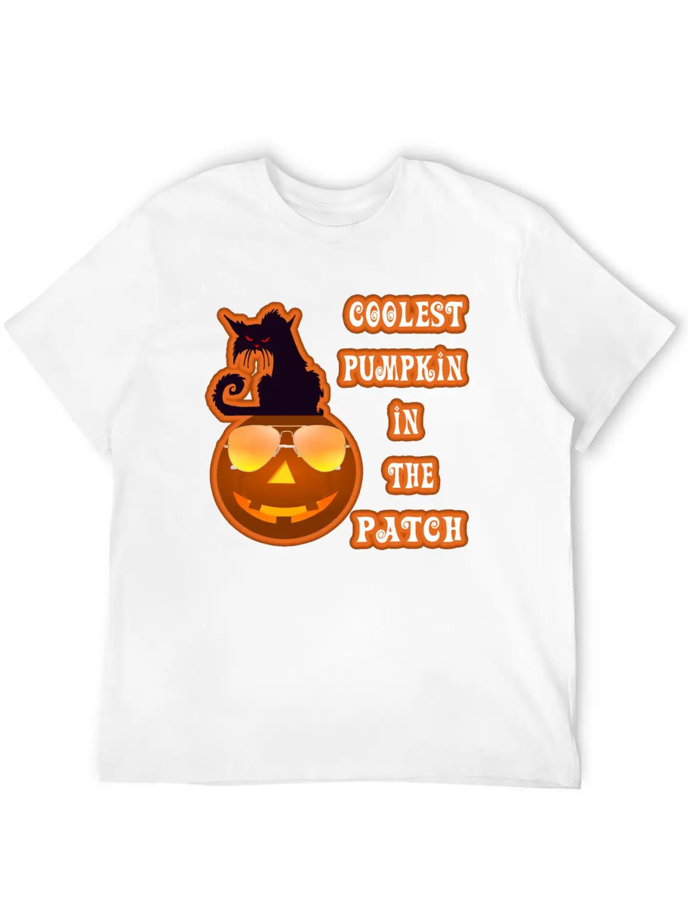 Coolest Pumpkin In The Patch Halloween Unisex Short Sleeve Soft Cotton T-Shirt – Casual Everyday Wear