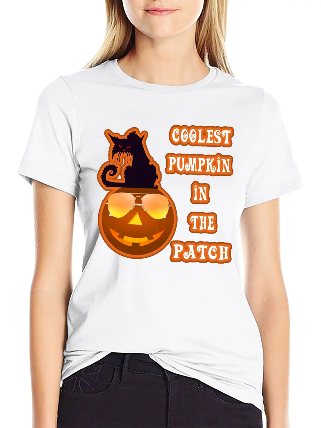 Coolest Pumpkin In The Patch Halloween Unisex Short Sleeve Soft Cotton T-Shirt – Casual Everyday Wear