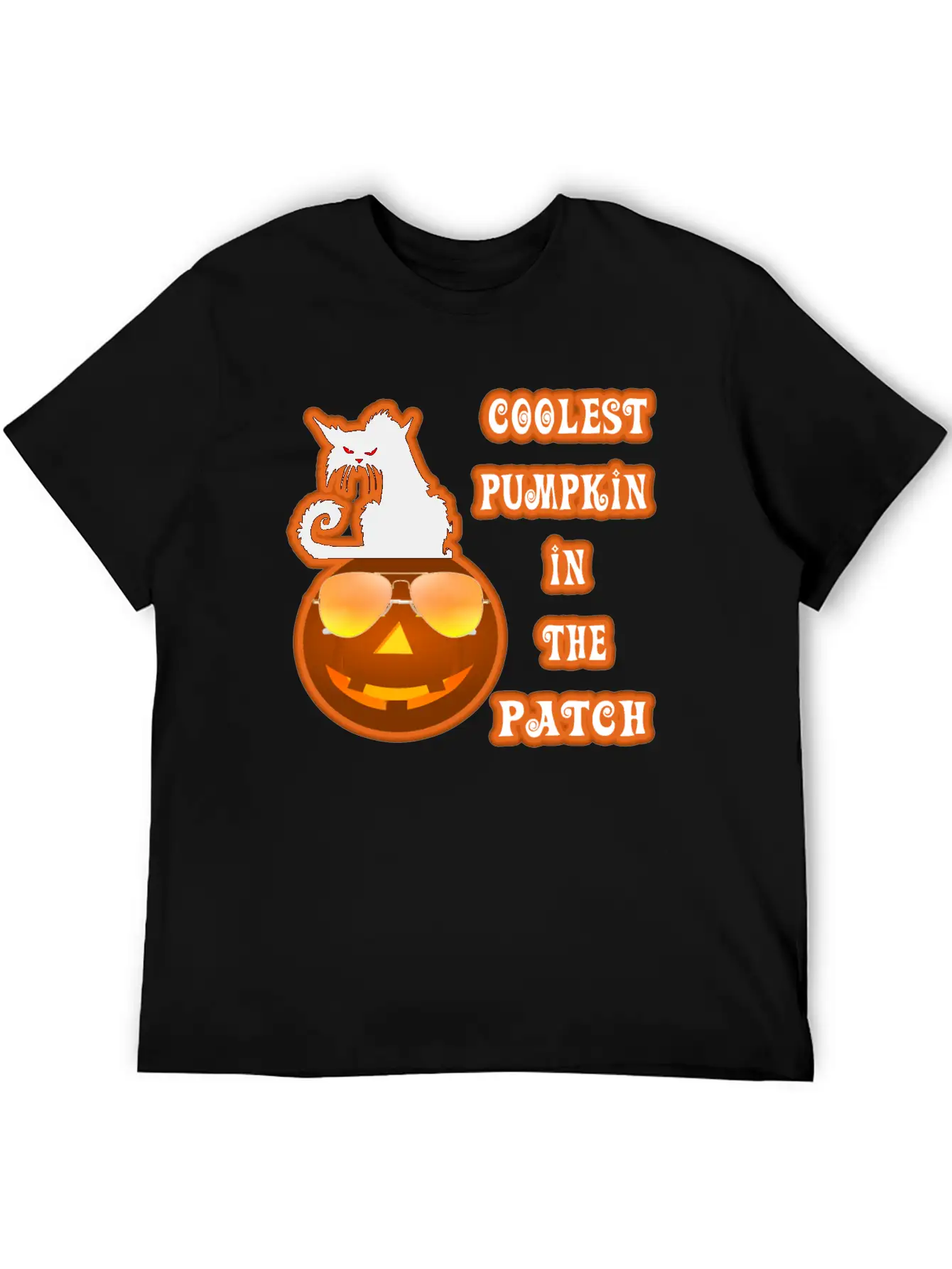 Coolest Pumpkin In The Patch Halloween Unisex Short Sleeve Soft Cotton T-Shirt – Casual Everyday Wear