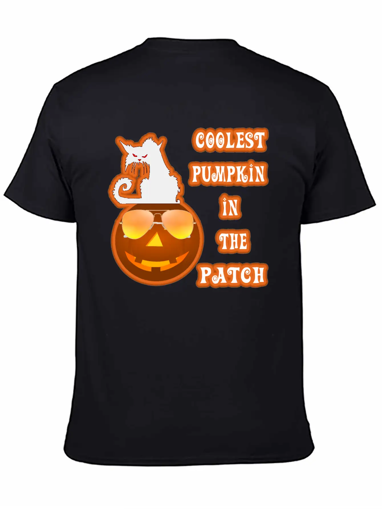 Coolest Pumpkin In The Patch Halloween Unisex Short Sleeve Soft Cotton T-Shirt – Casual Everyday Wear