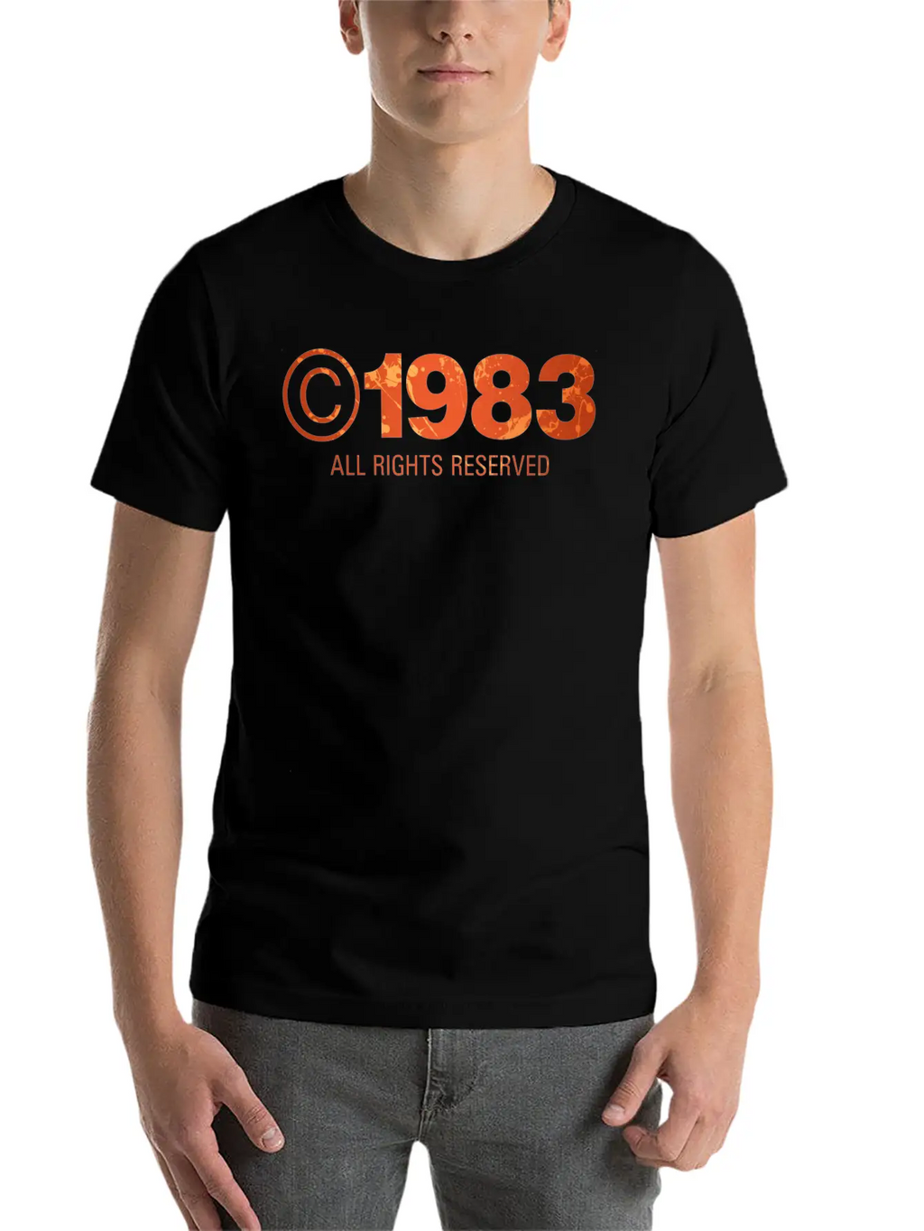 Copyright 1983 Unisex Short Sleeve Soft Cotton T-Shirt – Casual Everyday Wear