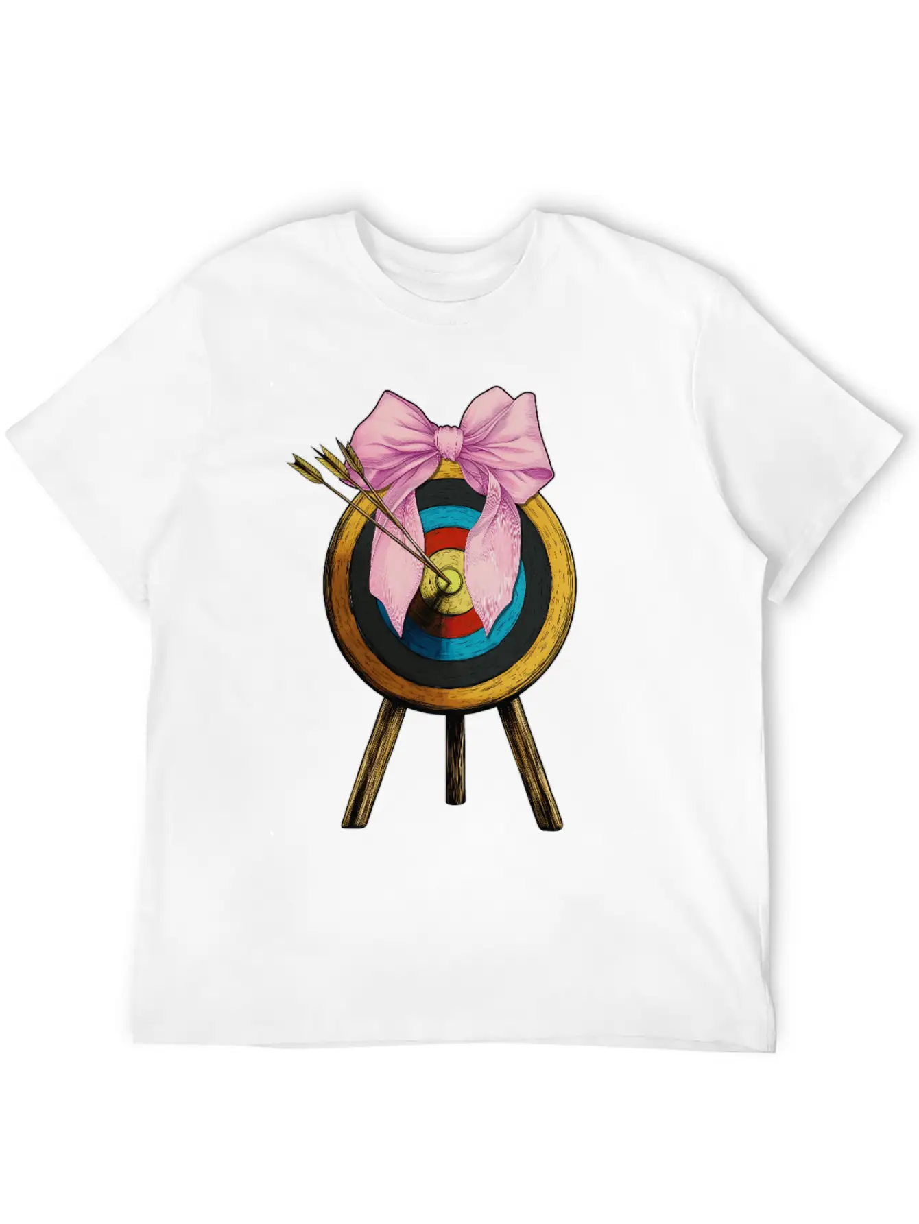 Coquette Bow Archery Archer Bow And Arrow Unisex Short Sleeve Soft Cotton T-Shirt – Casual Everyday Wear