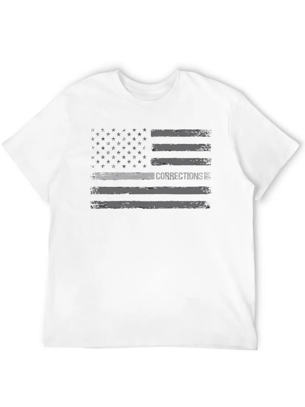 Correctional Officer Thin Silver Line American Fla Unisex Casual T-Shirt – Clean Design For Daily Comfort