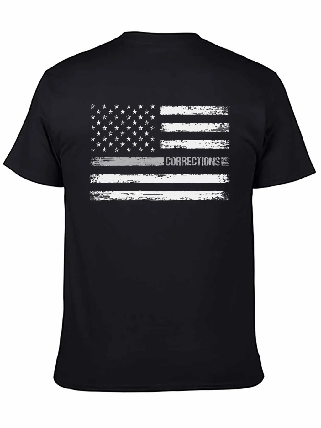 Correctional Officer Thin Silver Line American Fla Unisex Casual T-Shirt – Clean Design For Daily Comfort
