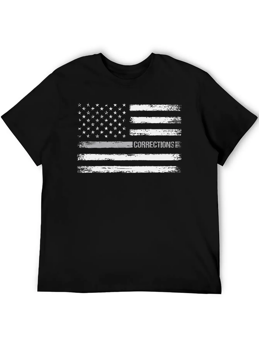 Correctional Officer Thin Silver Line American Fla Unisex Casual T-Shirt – Clean Design For Daily Comfort