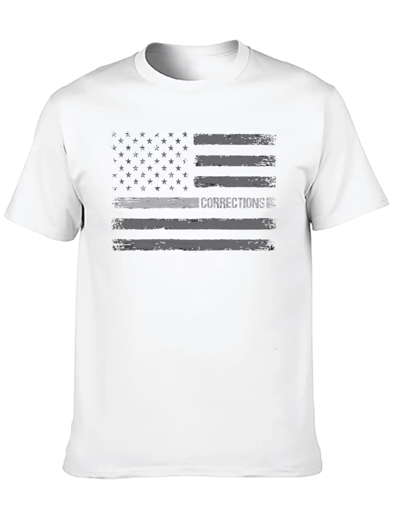 Correctional Officer Thin Silver Line American Fla Unisex Casual T-Shirt – Clean Design For Daily Comfort