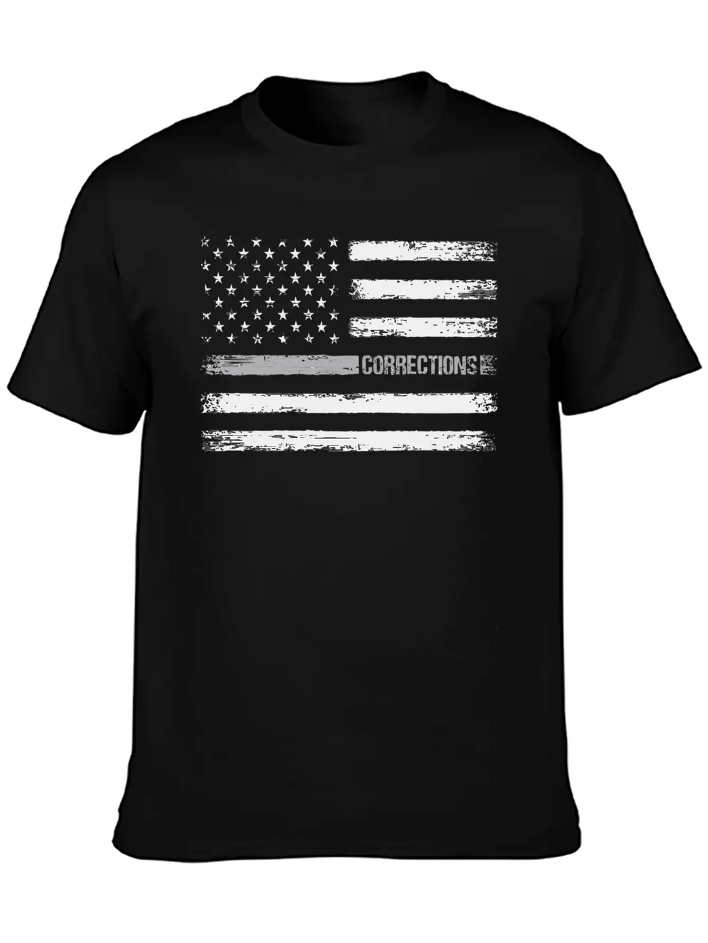 Correctional Officer Thin Silver Line American Fla Unisex Casual T-Shirt – Clean Design For Daily Comfort