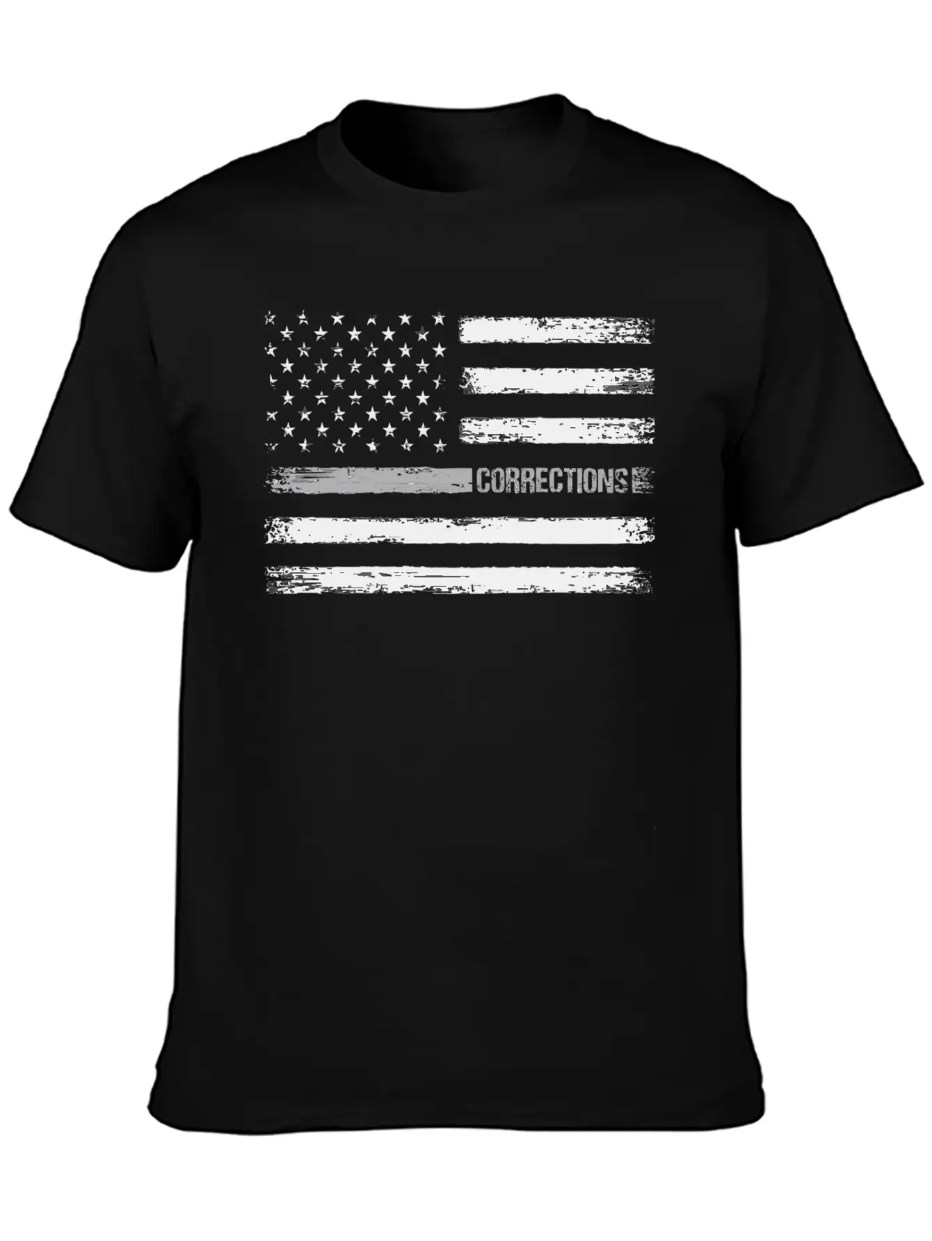 Correctional Officer Thin Silver Line American Fla Unisex Casual T-Shirt – Clean Design For Daily Comfort
