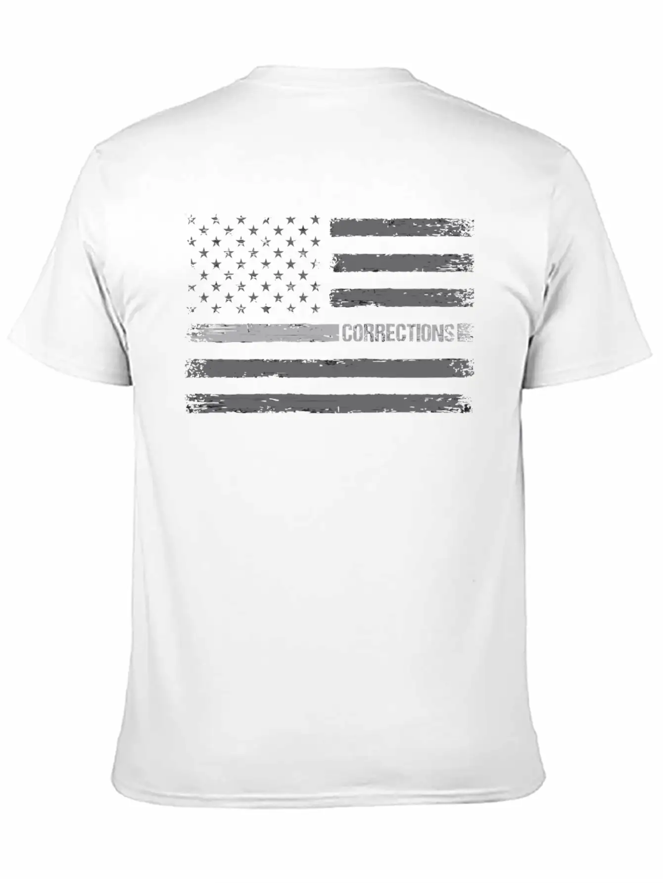 Correctional Officer Thin Silver Line American Fla Unisex Casual T-Shirt – Clean Design For Daily Comfort