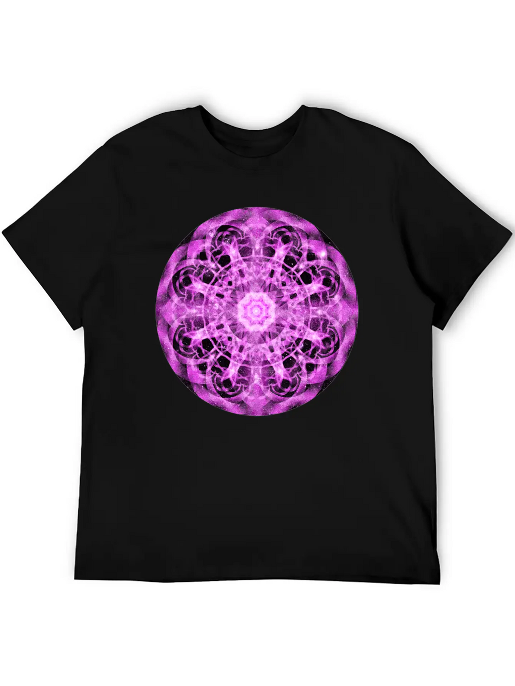 Cosmic Symmetry Mandala Casual Graphic T-Shirt – Simple And Comfortable Daily Wear