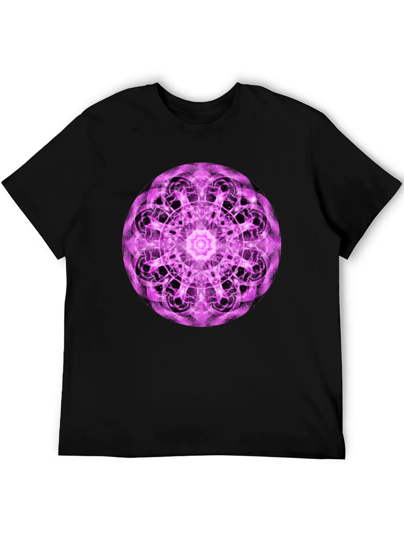 Cosmic Symmetry Mandala Casual Graphic T-Shirt – Simple And Comfortable Daily Wear