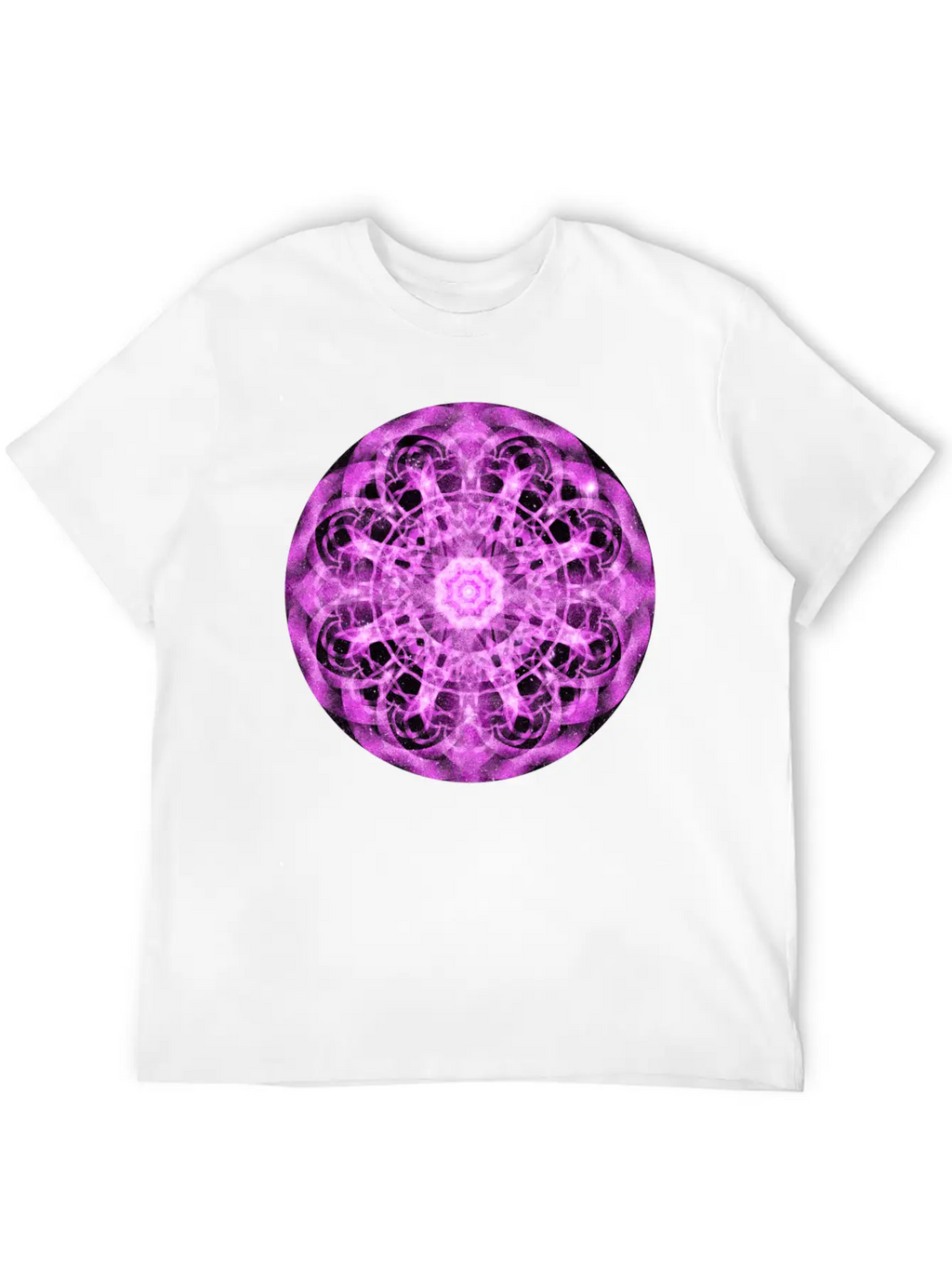 Cosmic Symmetry Mandala Casual Graphic T-Shirt – Simple And Comfortable Daily Wear