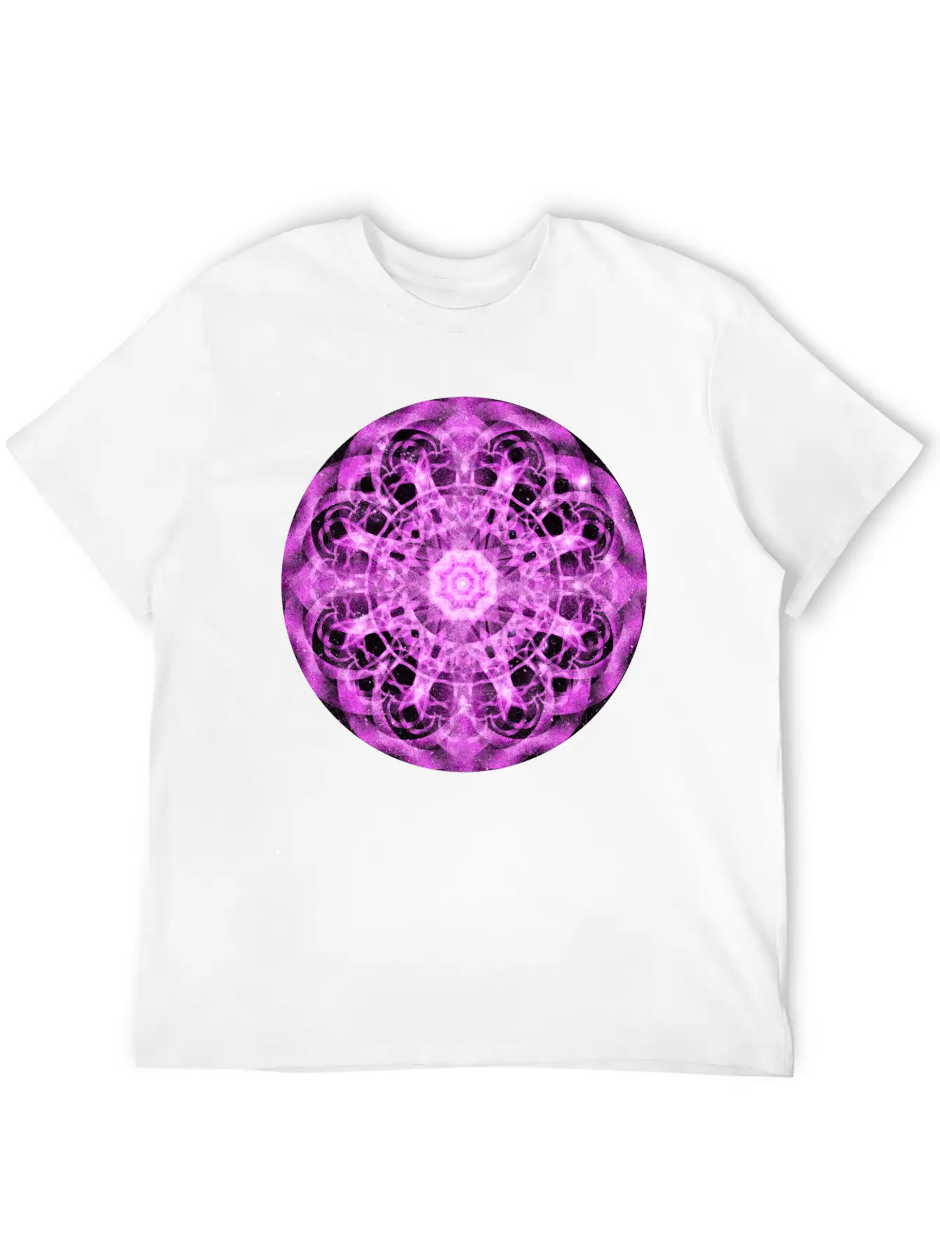 Cosmic Symmetry Mandala Casual Graphic T-Shirt – Simple And Comfortable Daily Wear