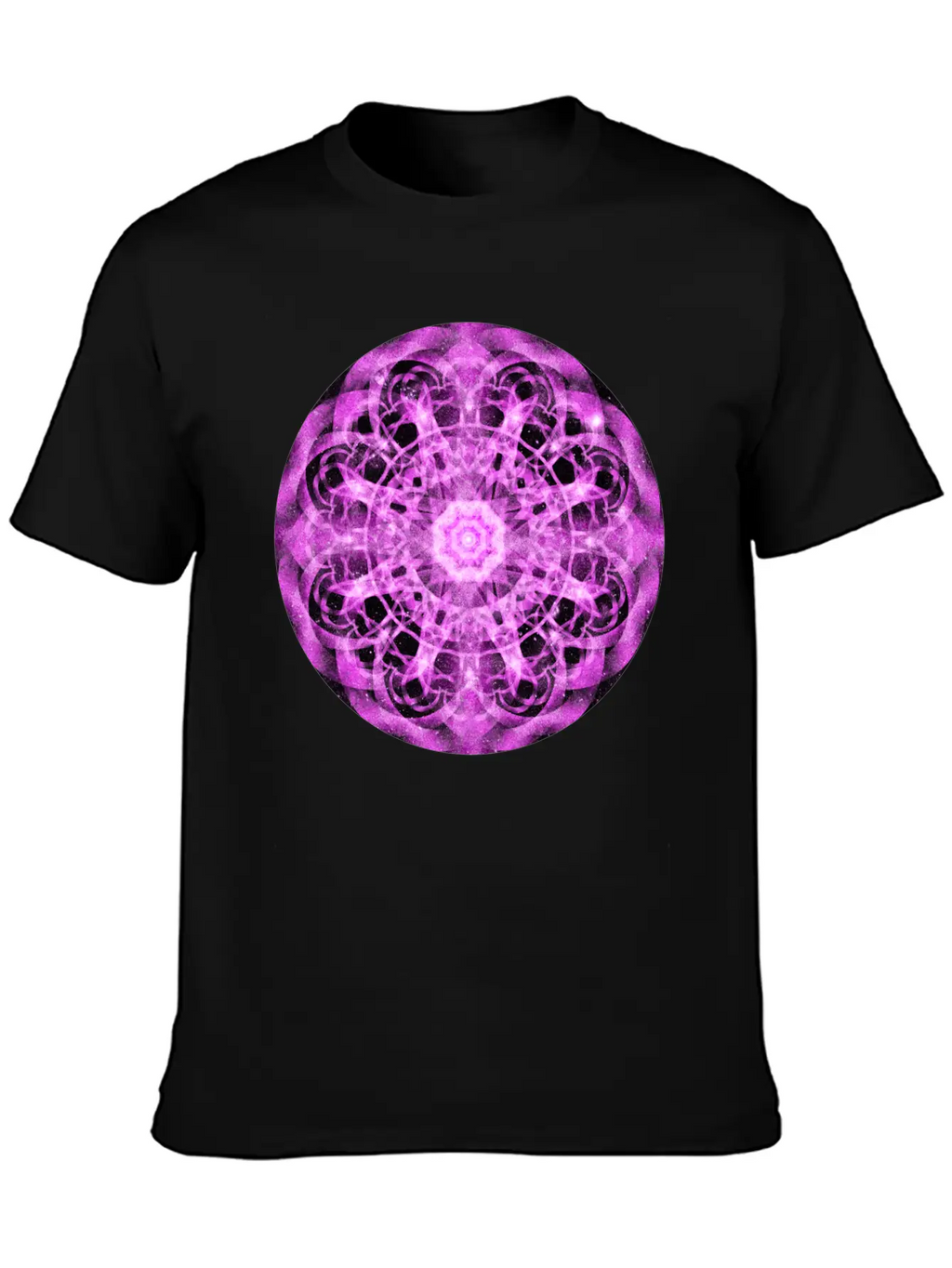 Cosmic Symmetry Mandala Casual Graphic T-Shirt – Simple And Comfortable Daily Wear