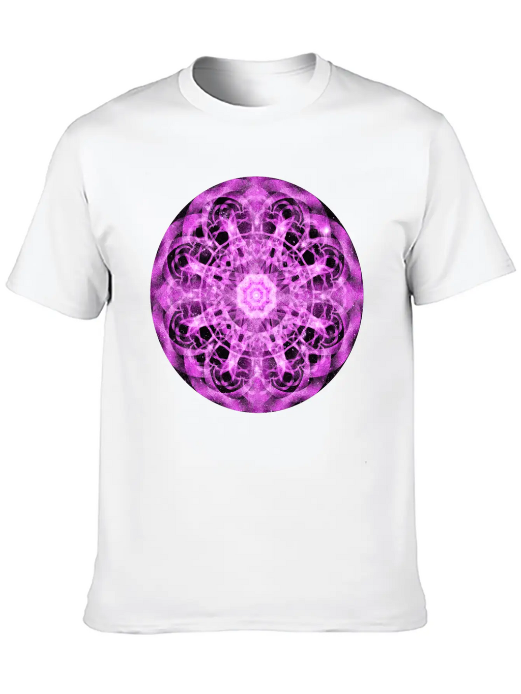 Cosmic Symmetry Mandala Casual Graphic T-Shirt – Simple And Comfortable Daily Wear