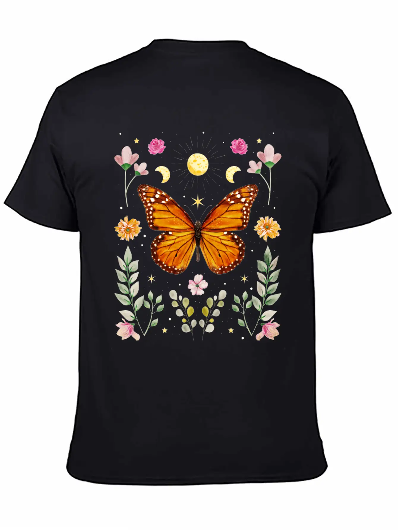 Cottagecore Aesthetic Butterfly Witchy Celestial Casual Graphic T-Shirt – Simple And Comfortable Daily Wear