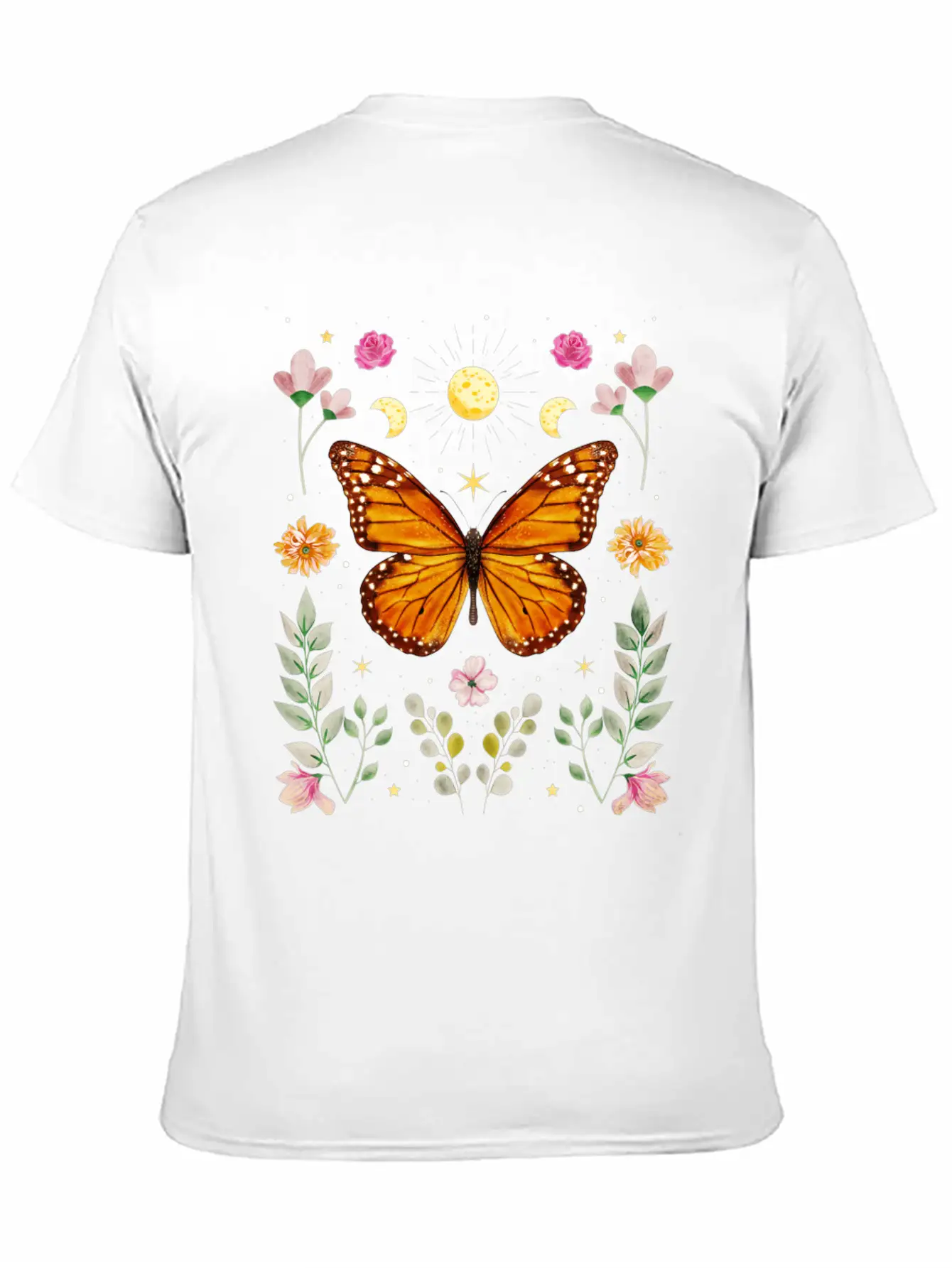Cottagecore Aesthetic Butterfly Witchy Celestial Casual Graphic T-Shirt – Simple And Comfortable Daily Wear