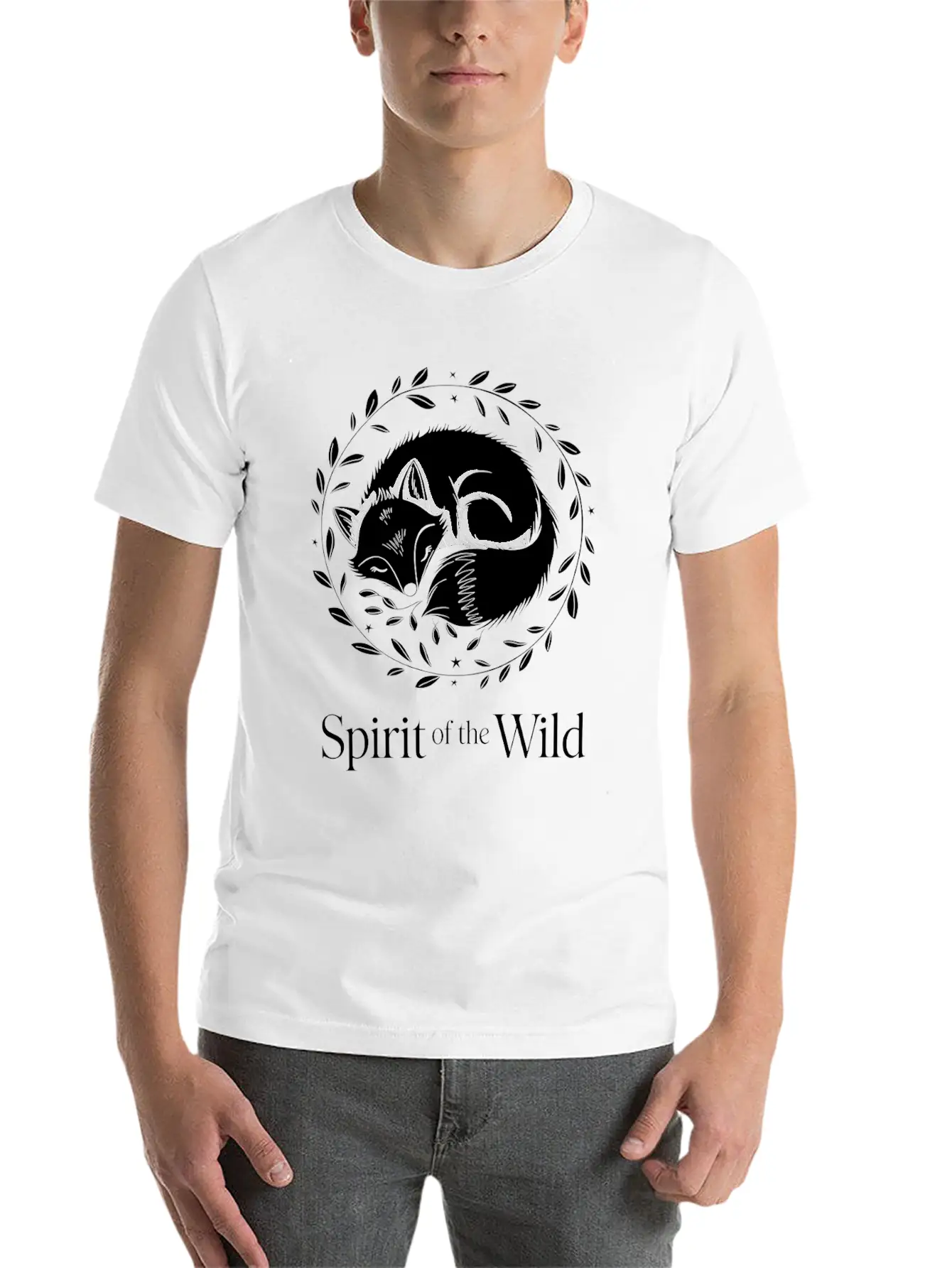 Cottagecore Spirit Of The Wild Fox Art Classic Fit Graphic Tee For Daily Comfort – Unisex Cotton Shirt
