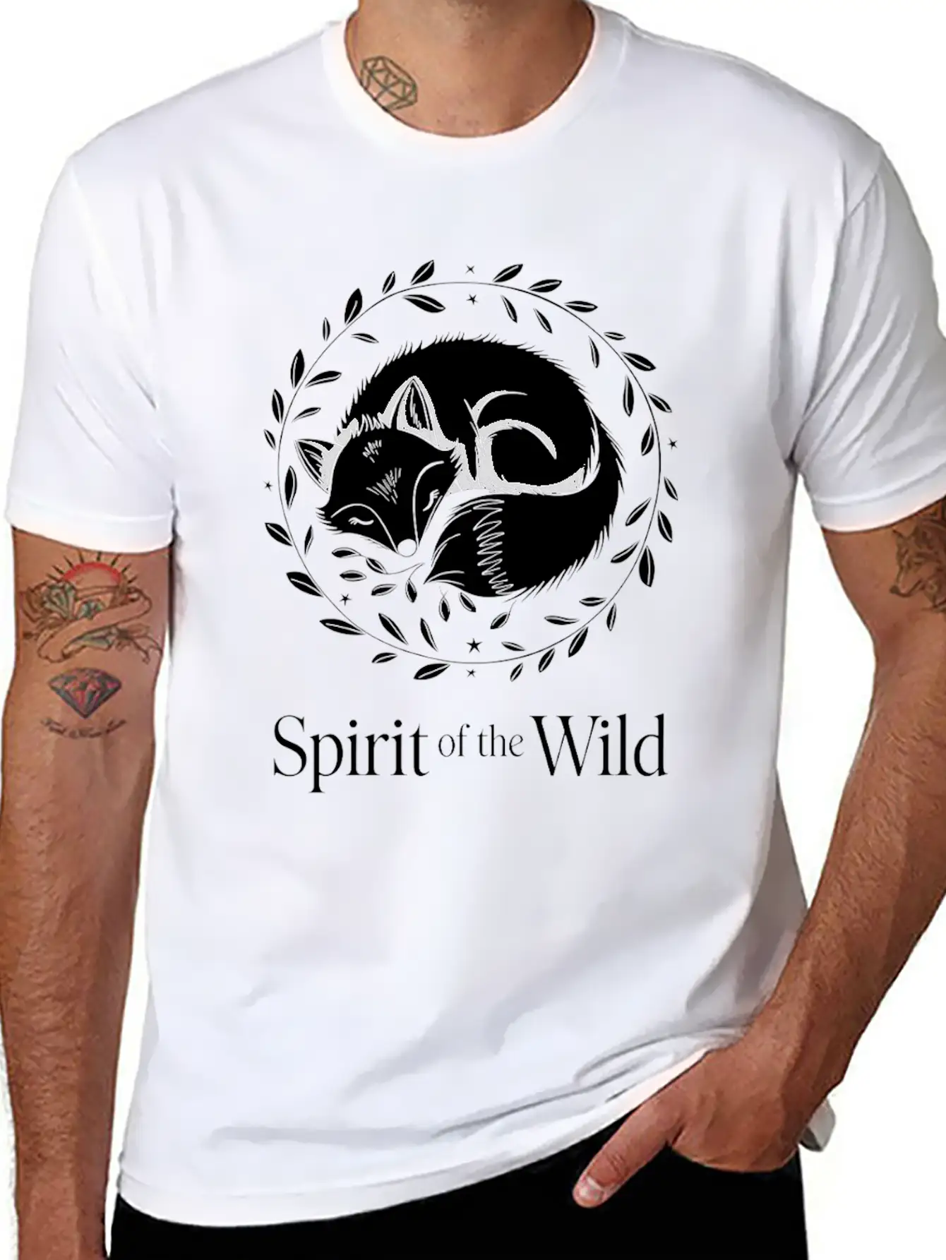 Cottagecore Spirit Of The Wild Fox Art Classic Fit Graphic Tee For Daily Comfort – Unisex Cotton Shirt