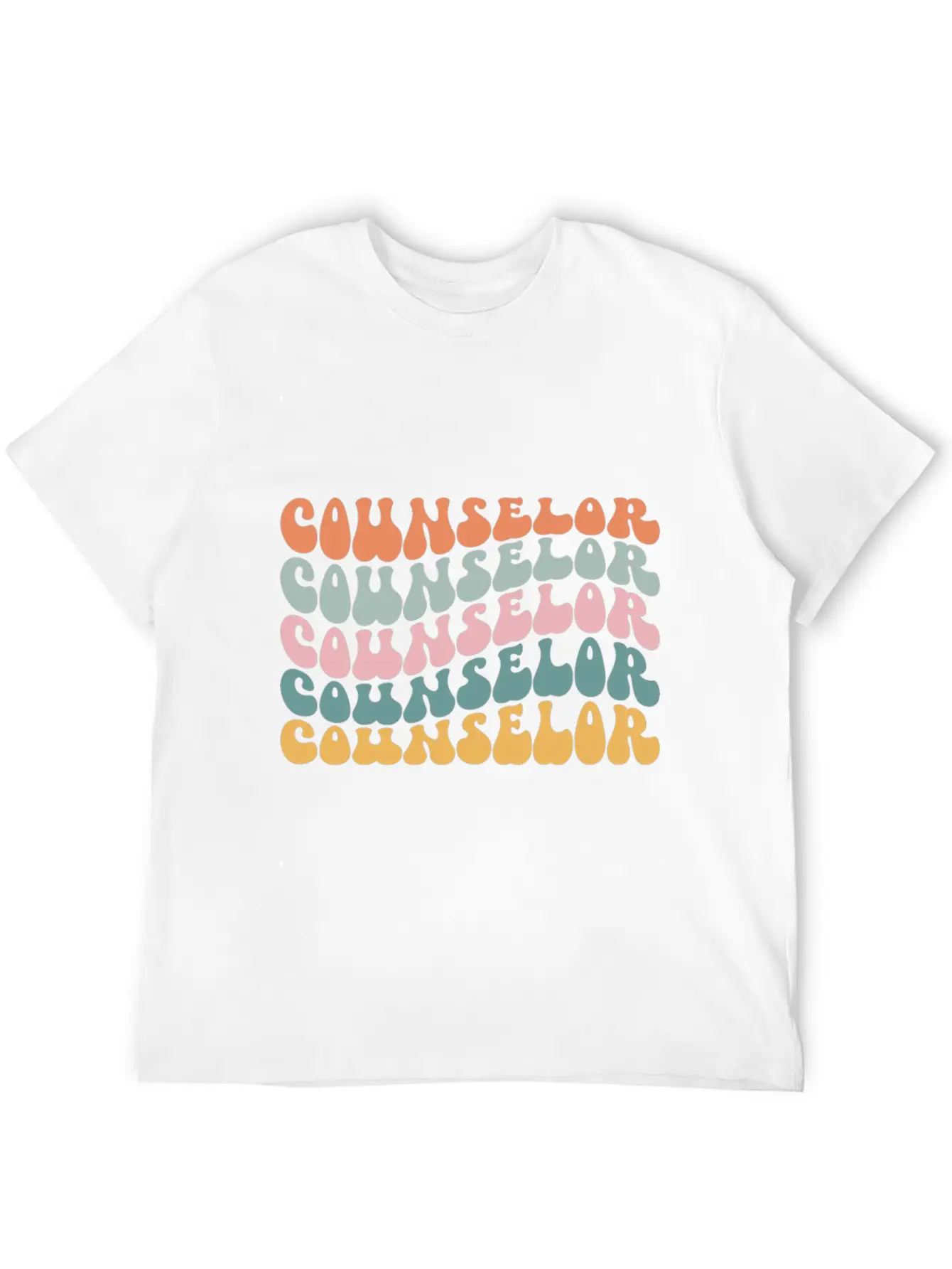 Counselor Counseling Therapist Guidance Groovy Unisex Casual T-Shirt – Clean Design For Daily Comfort