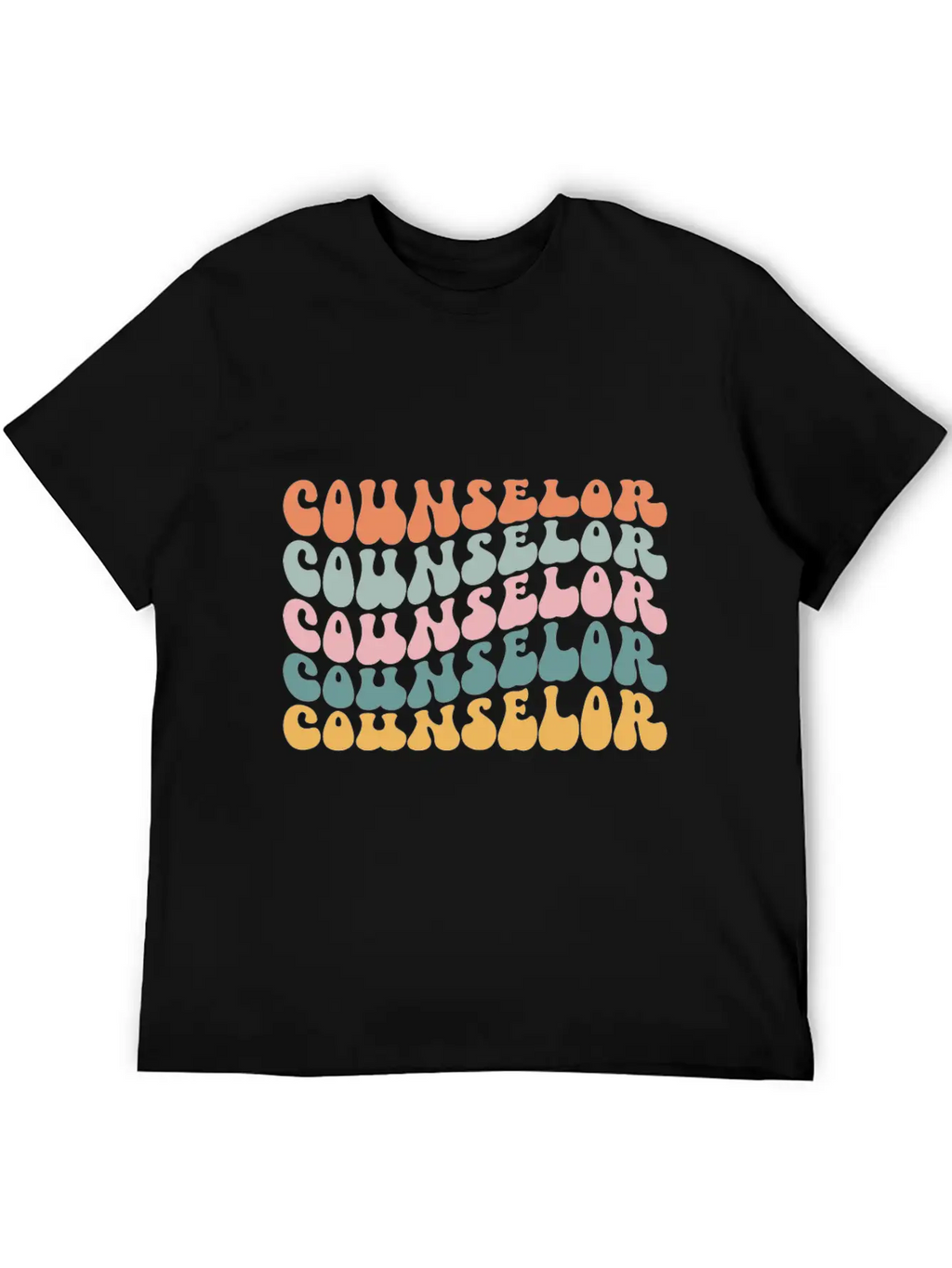 Counselor Counseling Therapist Guidance Groovy Unisex Casual T-Shirt – Clean Design For Daily Comfort