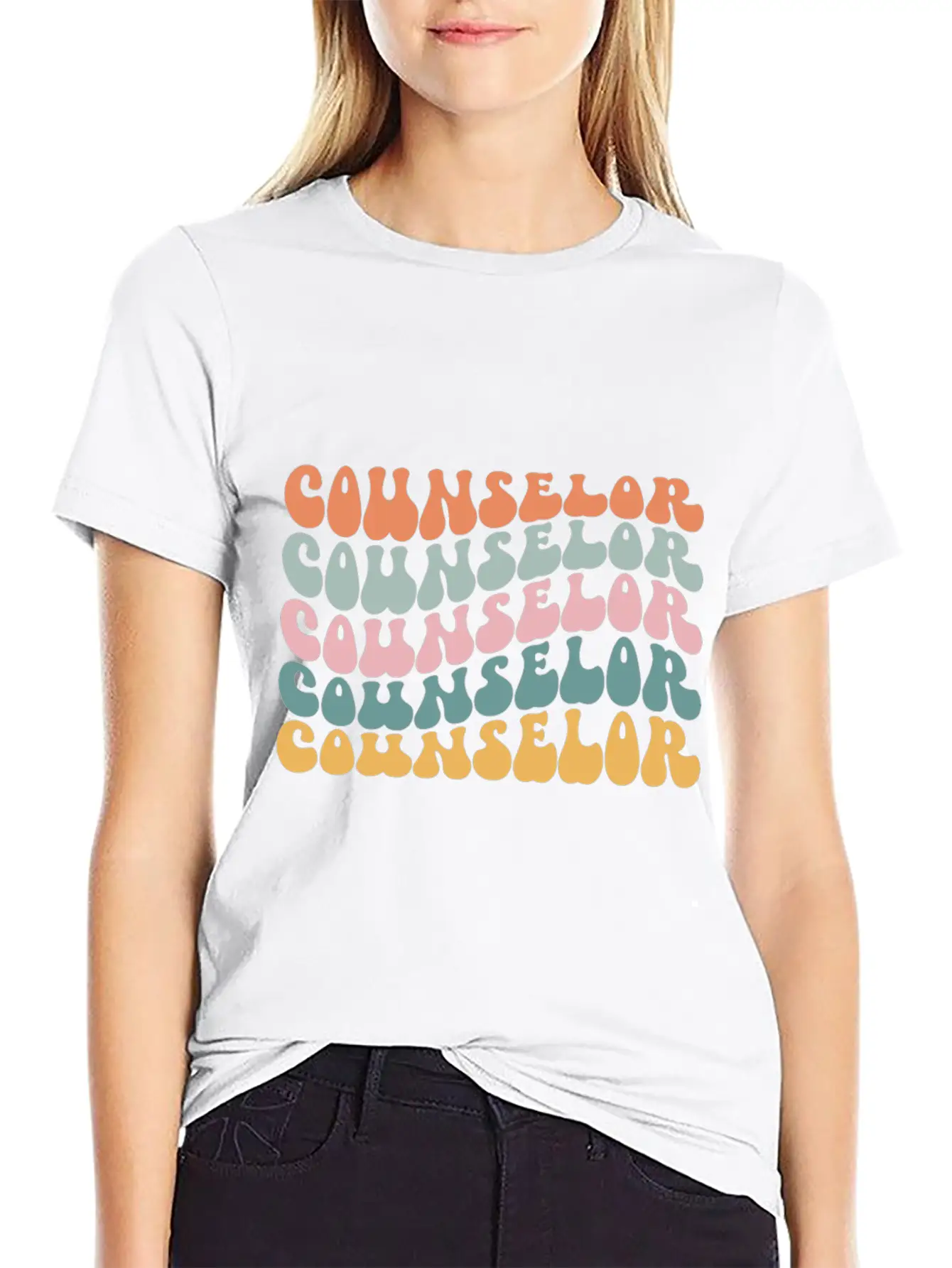 Counselor Counseling Therapist Guidance Groovy Unisex Casual T-Shirt – Clean Design For Daily Comfort