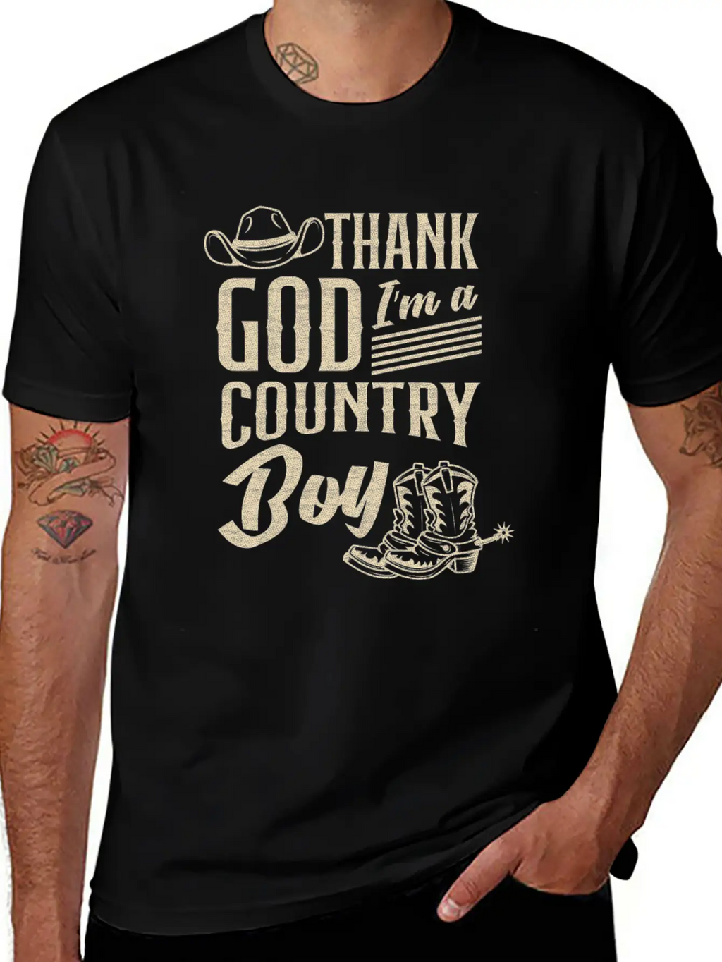 Country Music Thank God For This Music Casual Graphic T-Shirt – Simple And Comfortable Daily Wear
